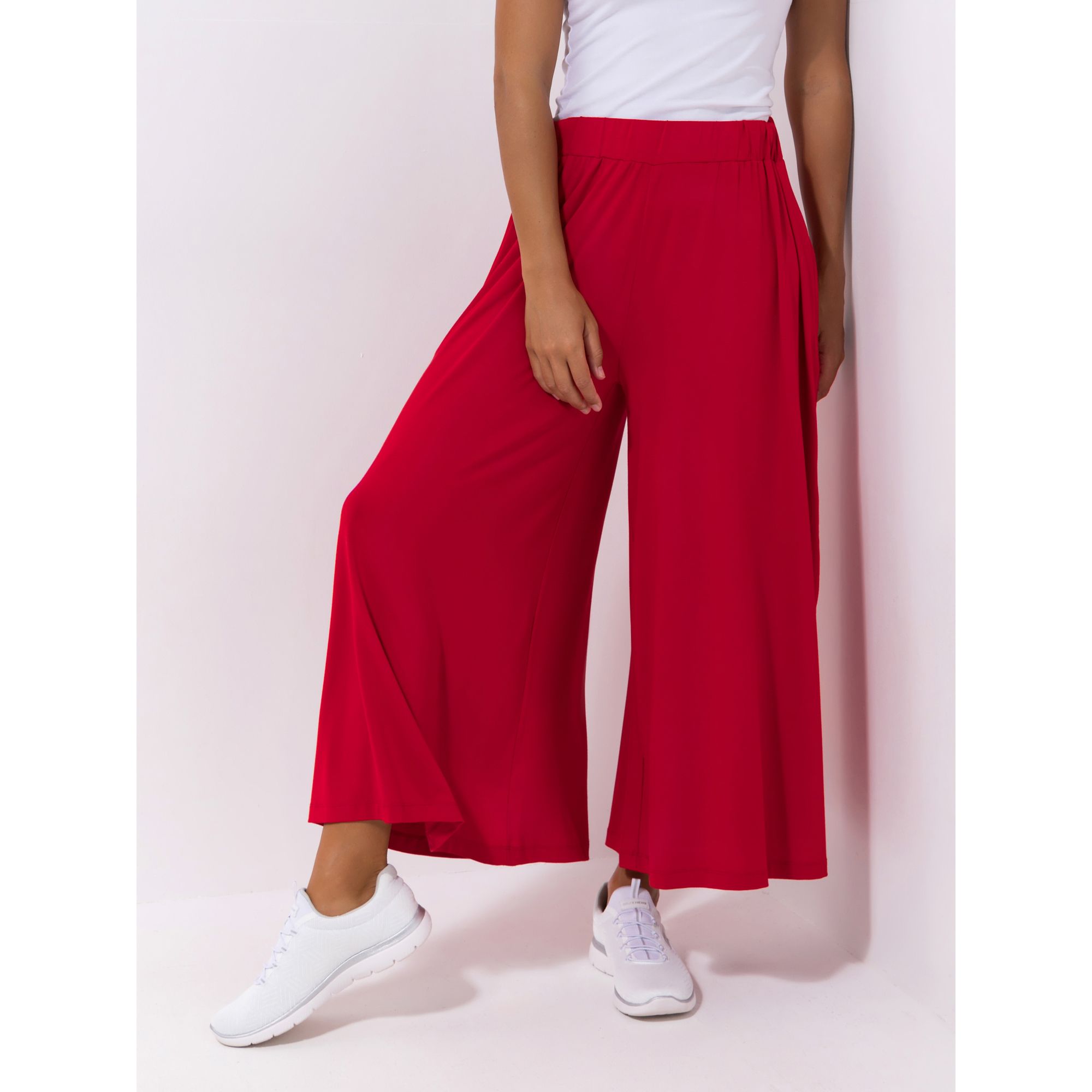 DENIM & CO. Hosenrock, 7/8-Länge sehr weites Bein Allover Print Rundumdehnbund