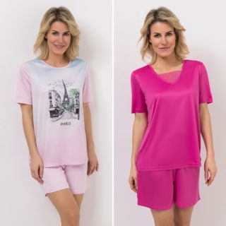 LITTLE ROSE Pyjama-Set 1/2-Arm Shirt und Shorty Rundumdehnbund