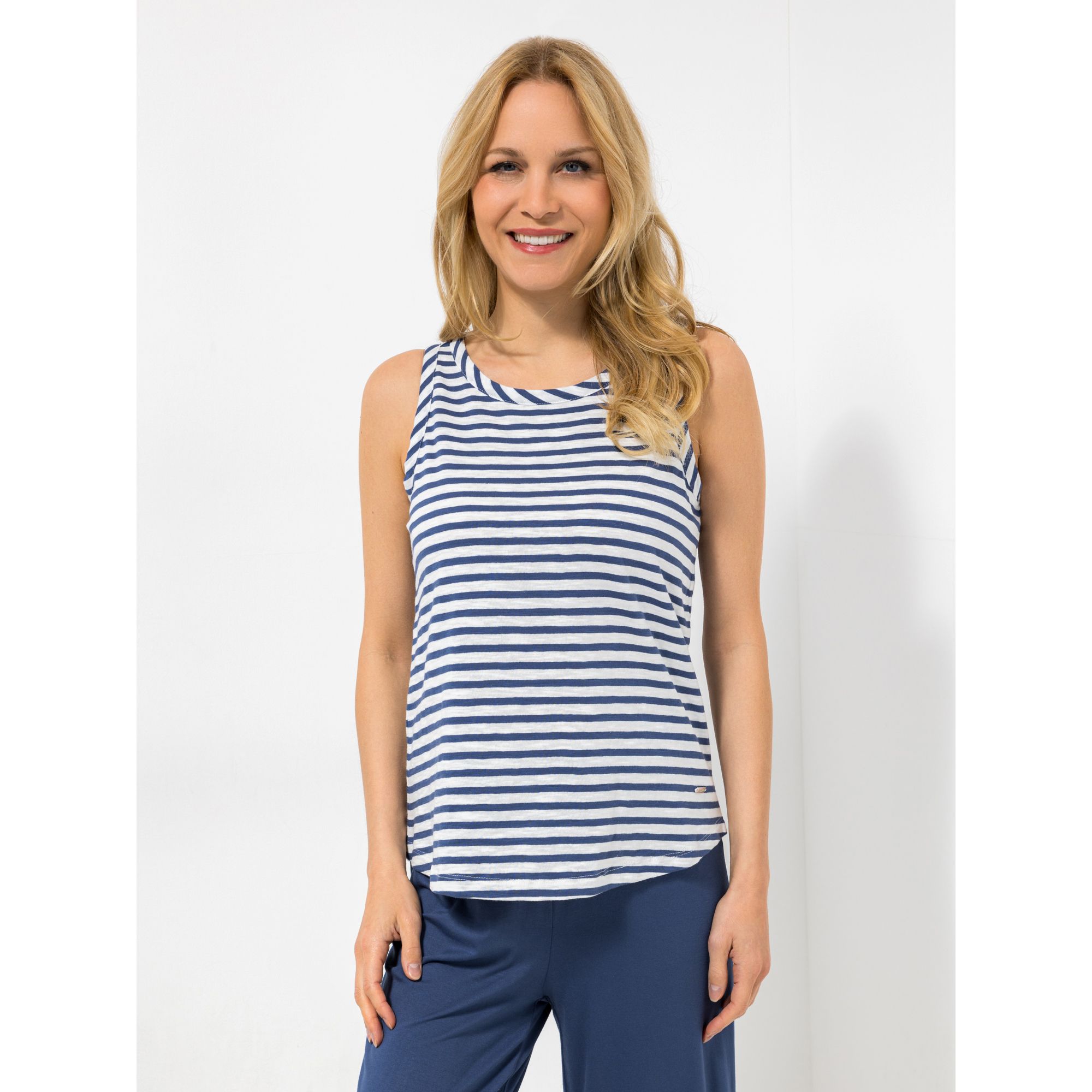 LYLA Top Single Jersey Rundhalsausschnitt gestreift