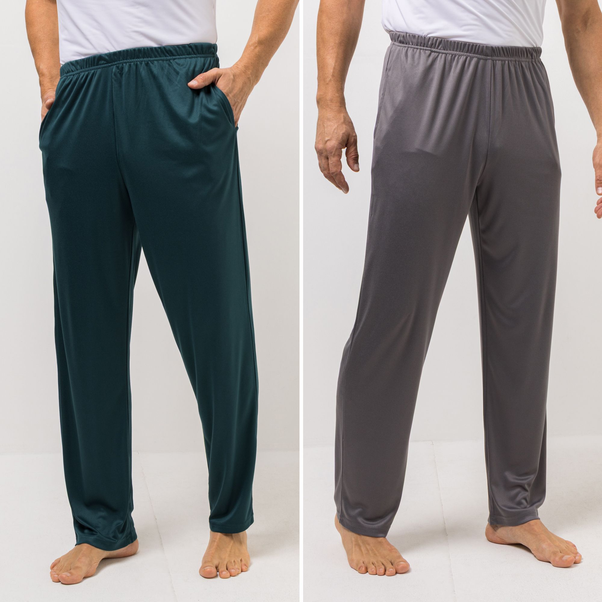 MEN'S TOUCH 2 Hosen Mikrofaser lange Form mit Seitentaschen