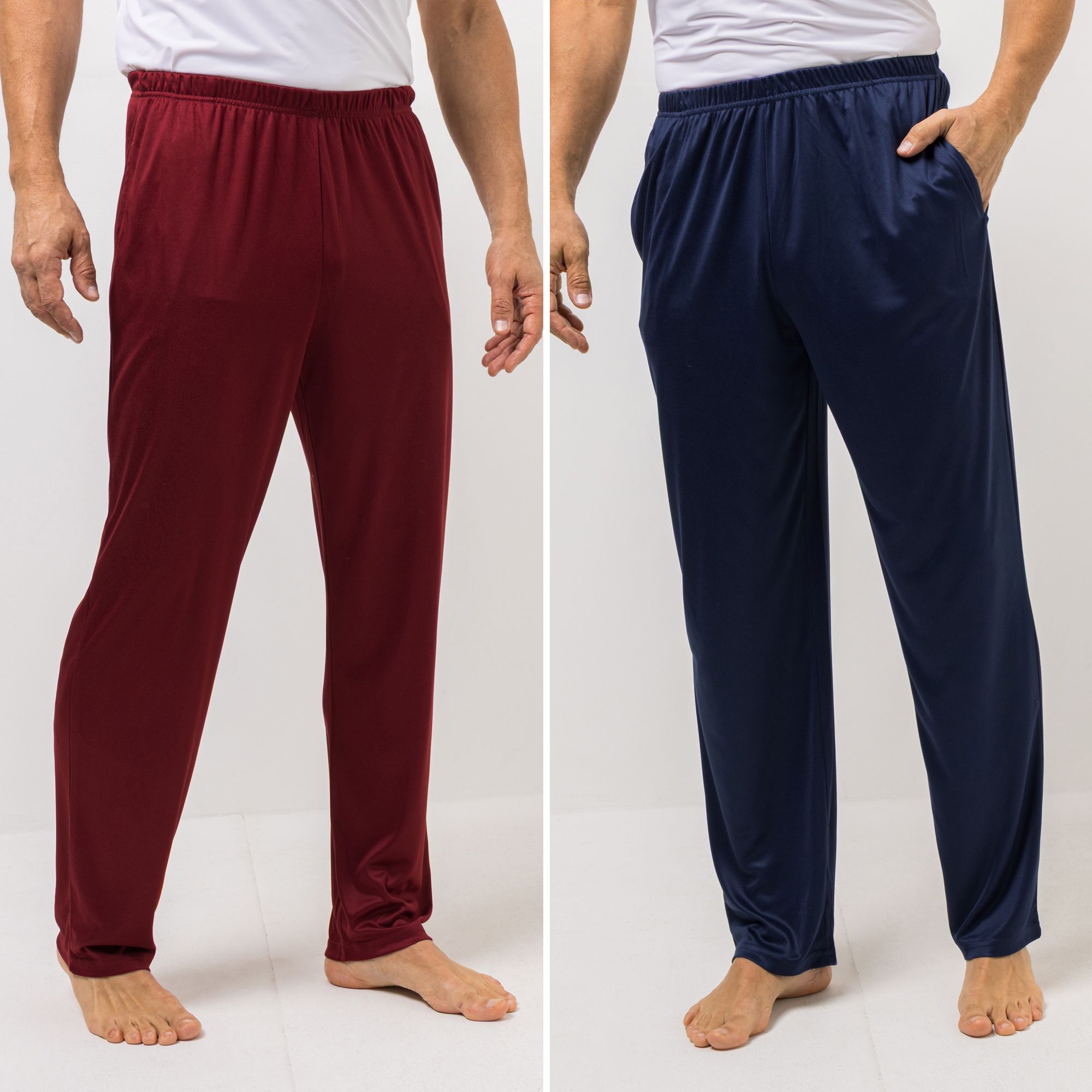 MEN'S TOUCH 2 Hosen Mikrofaser lange Form mit Seitentaschen