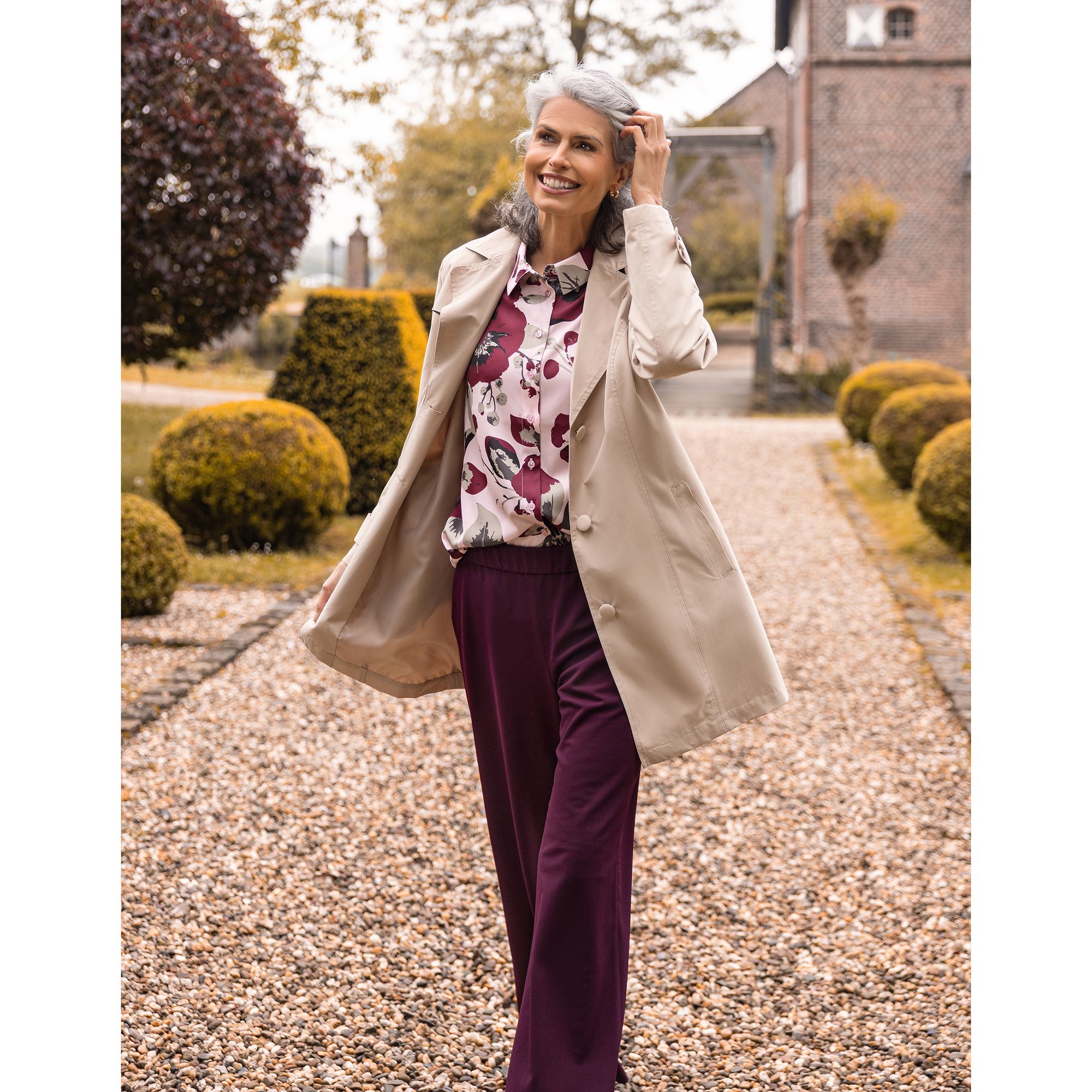 CENTIGRADE Trenchcoat 1/1 Arm Reverskragen Eingrifftaschen