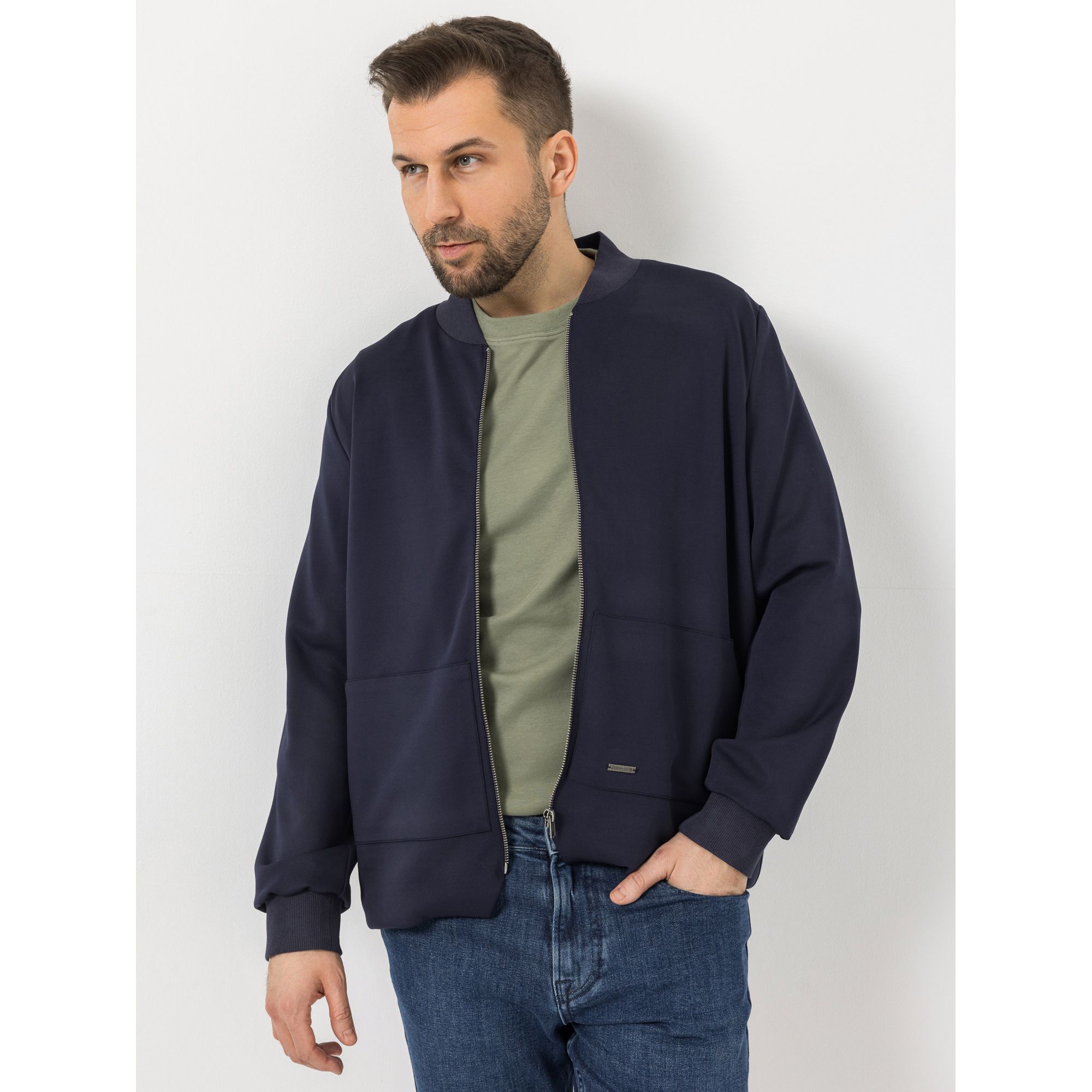 AMINATI® Herren-Blouson Stehkragen Eingrifftaschen Reißverschluss