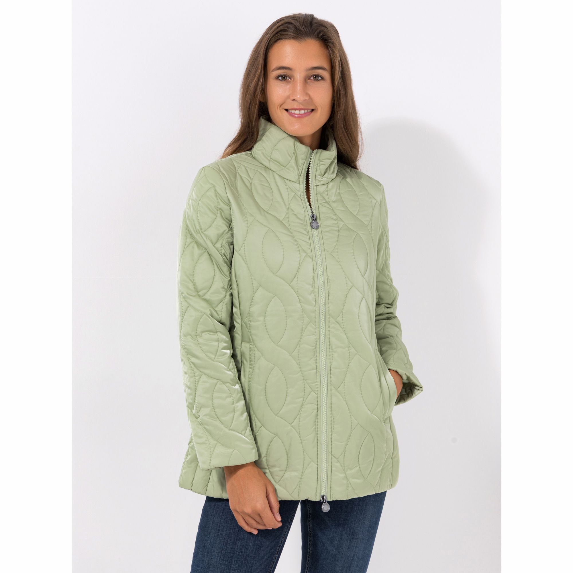 CENTIGRADE Steppjacke Stehkragen 2-Wege-Zipper Steppdesign