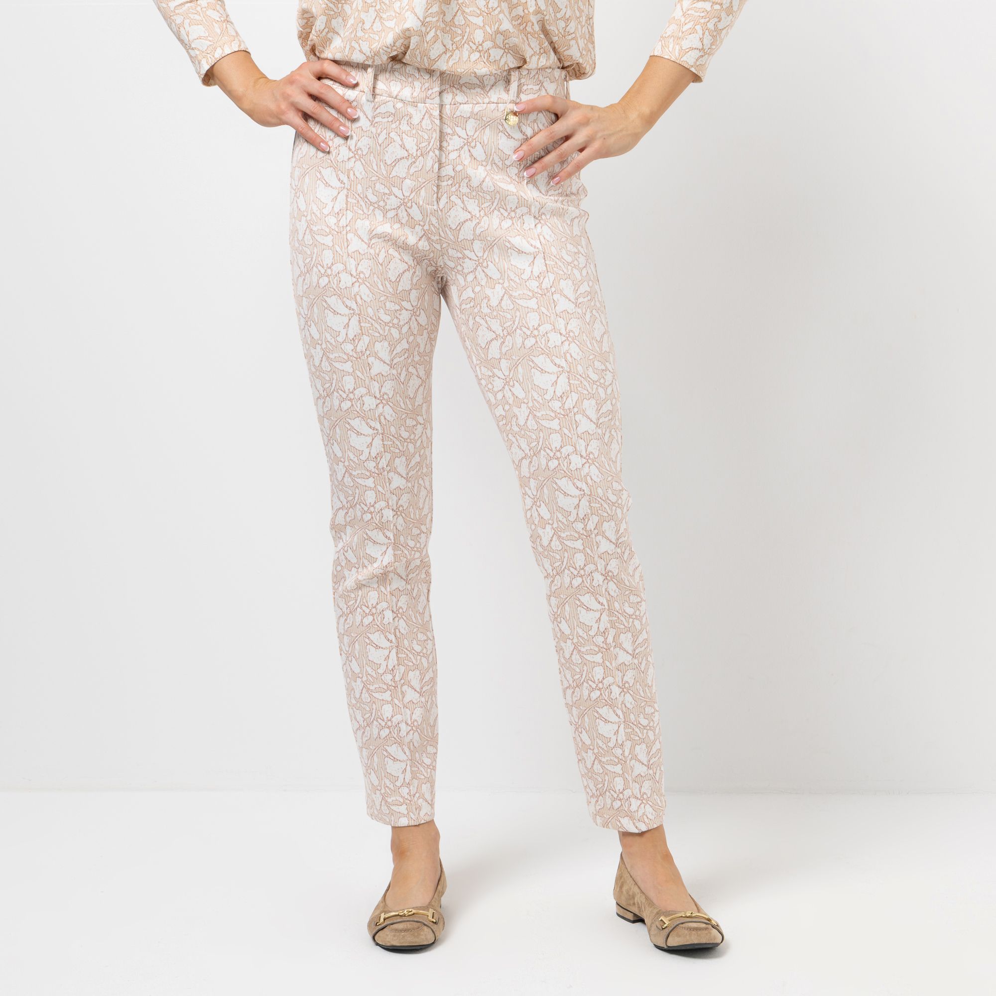 AMINATI® Hose, knöchellang elastischer Bund Gürtelschlaufen Allover-Druck