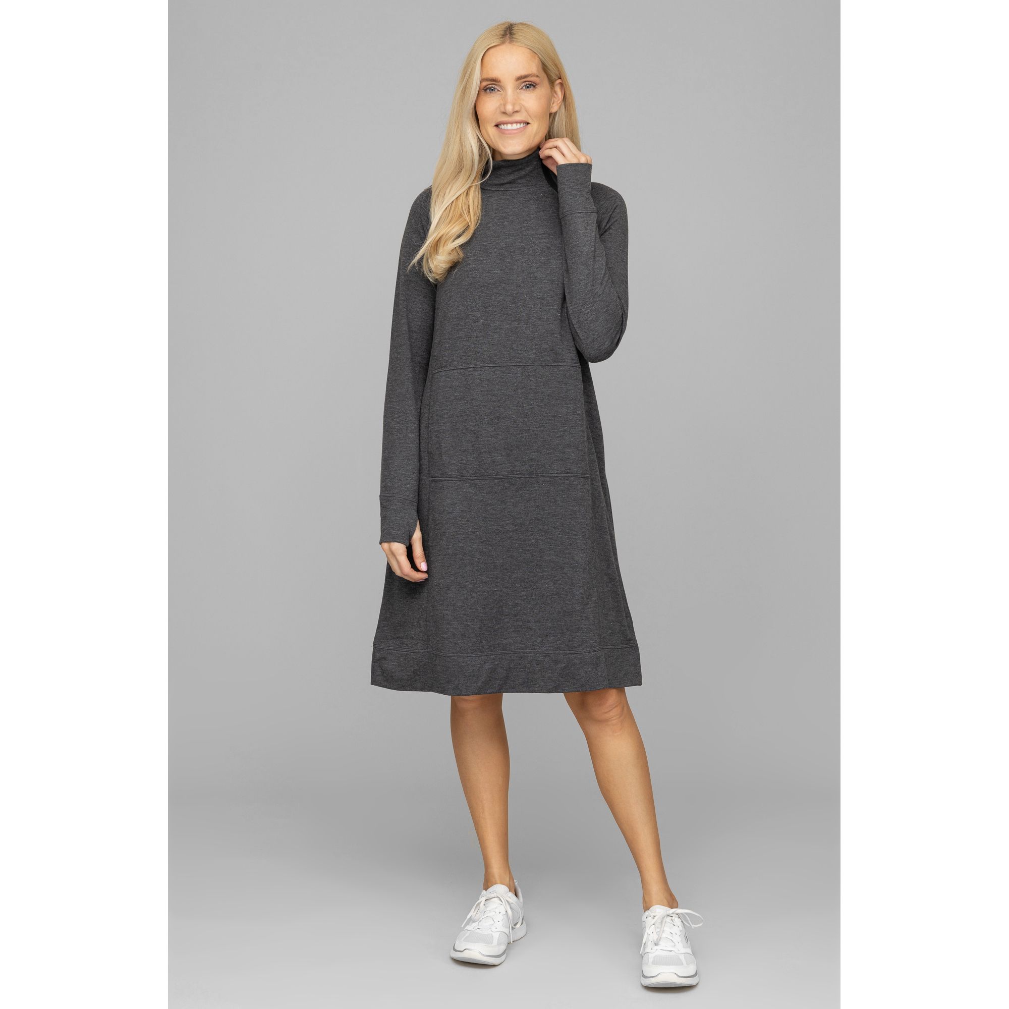 CUDDL DUDS Hauskleid 1/1-Arm Stehkragen Reißverschluss-Detail