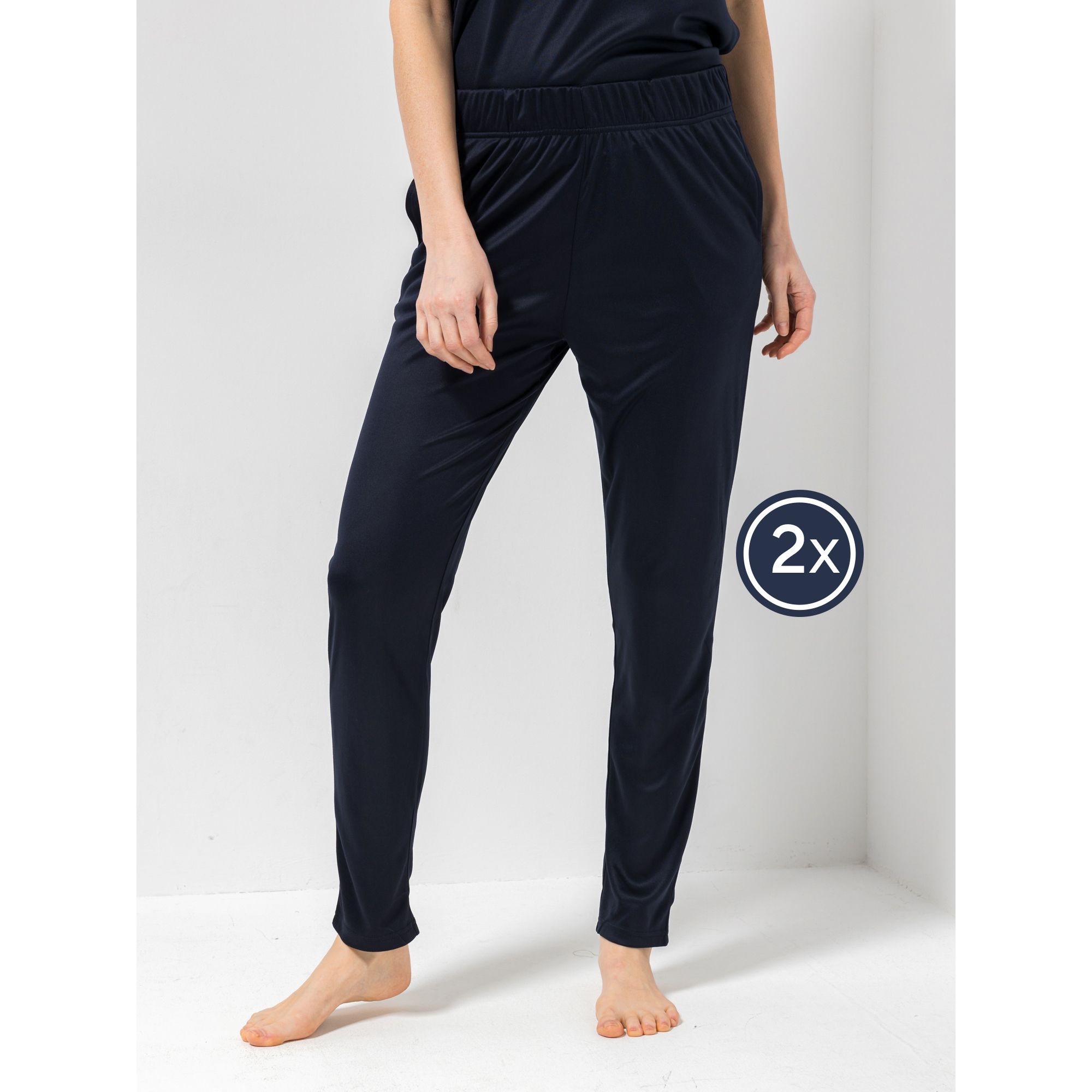 JERYMOOD HOMEWEAR 2 Hosen, 1/1-Länge Mikrofaser Jersey Rundumdehnbund uni