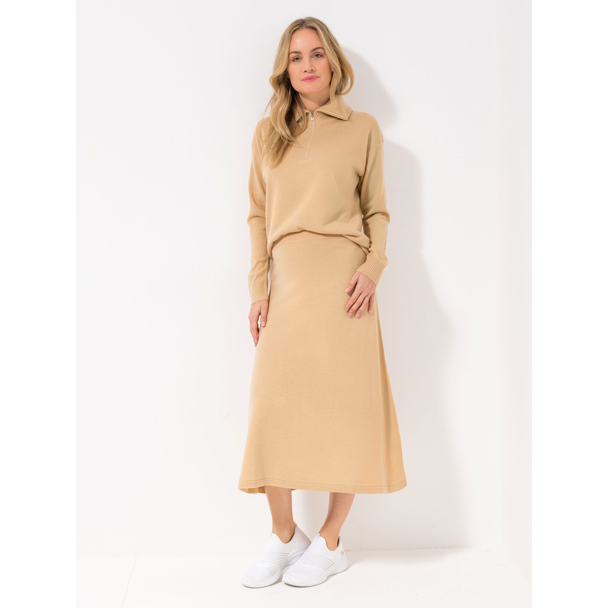 CASHMASOFT Strickrock Cashmeregriff Rundumdehnbund A-Linie