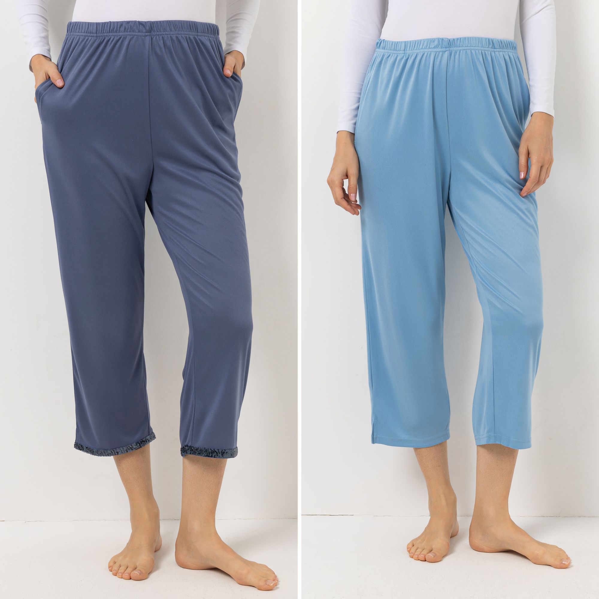 JERYMOOD 2 Hosen Mikrofaser Rundumdehnbund wadenumspielend