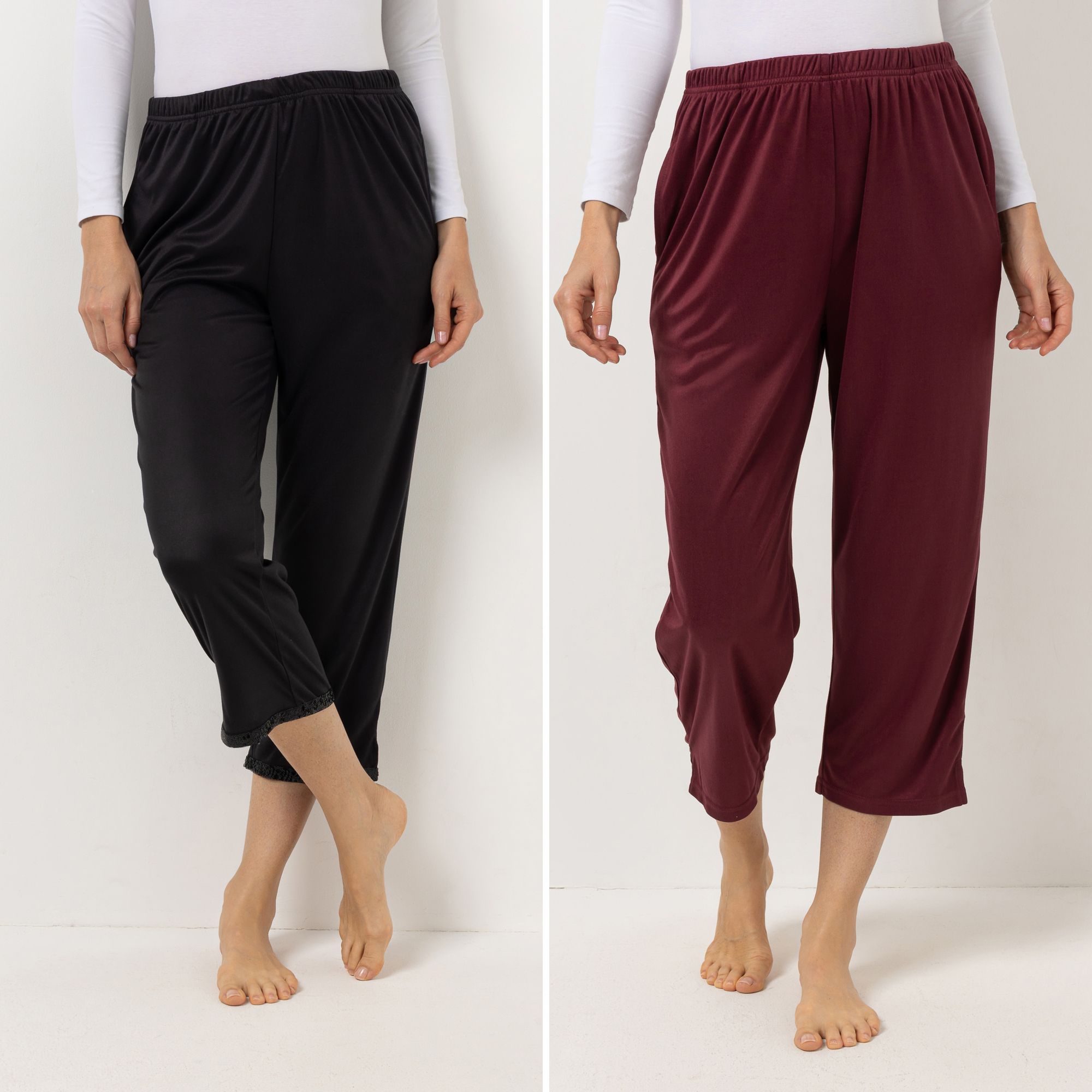 JERYMOOD 2 Hosen Mikrofaser Rundumdehnbund wadenumspielend