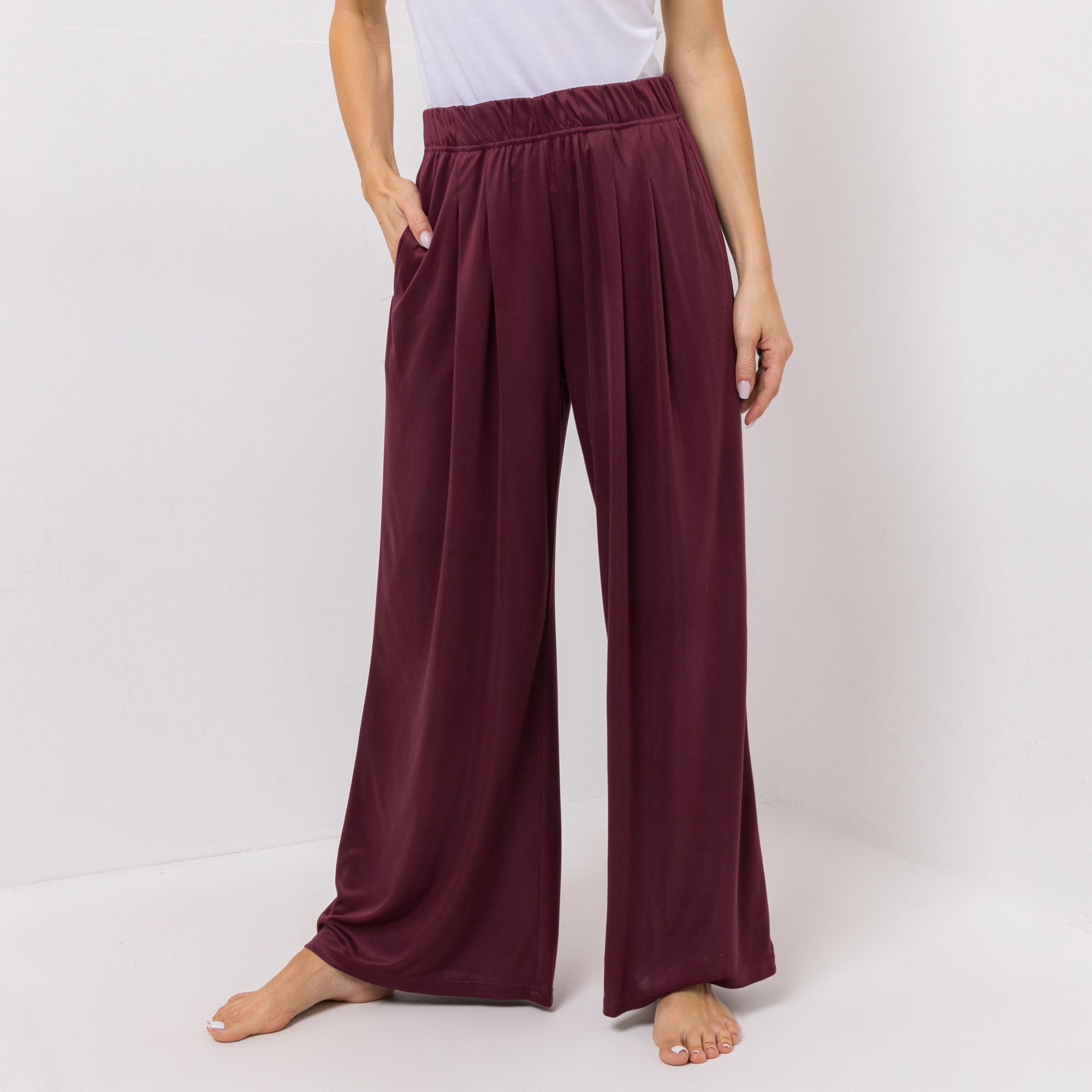 JERYMOOD Hose Mikrofaser Rundumdehnbund sehr weites Bein