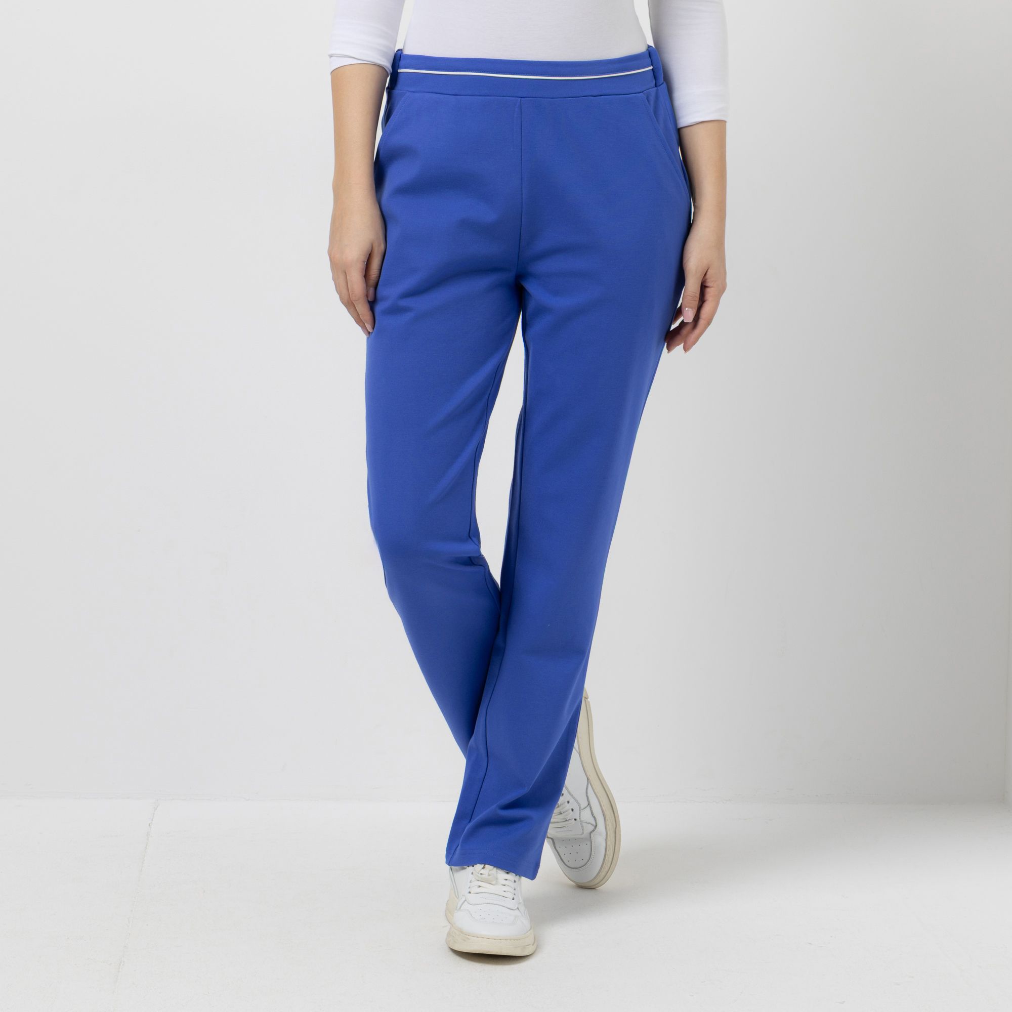 DENIM & CO. Schlupfhose Rundumdehnbund Zierbund knöchellang