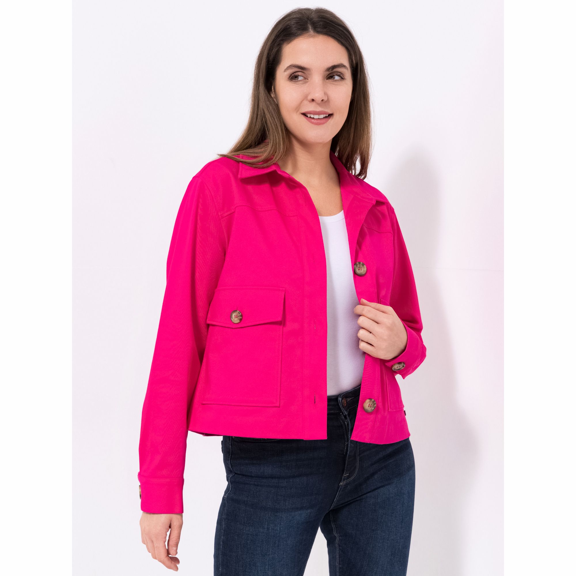 BASLER® Jacke, 1/1-Arm Hemdkragen aufgesetzte Taschen Kellerfalte