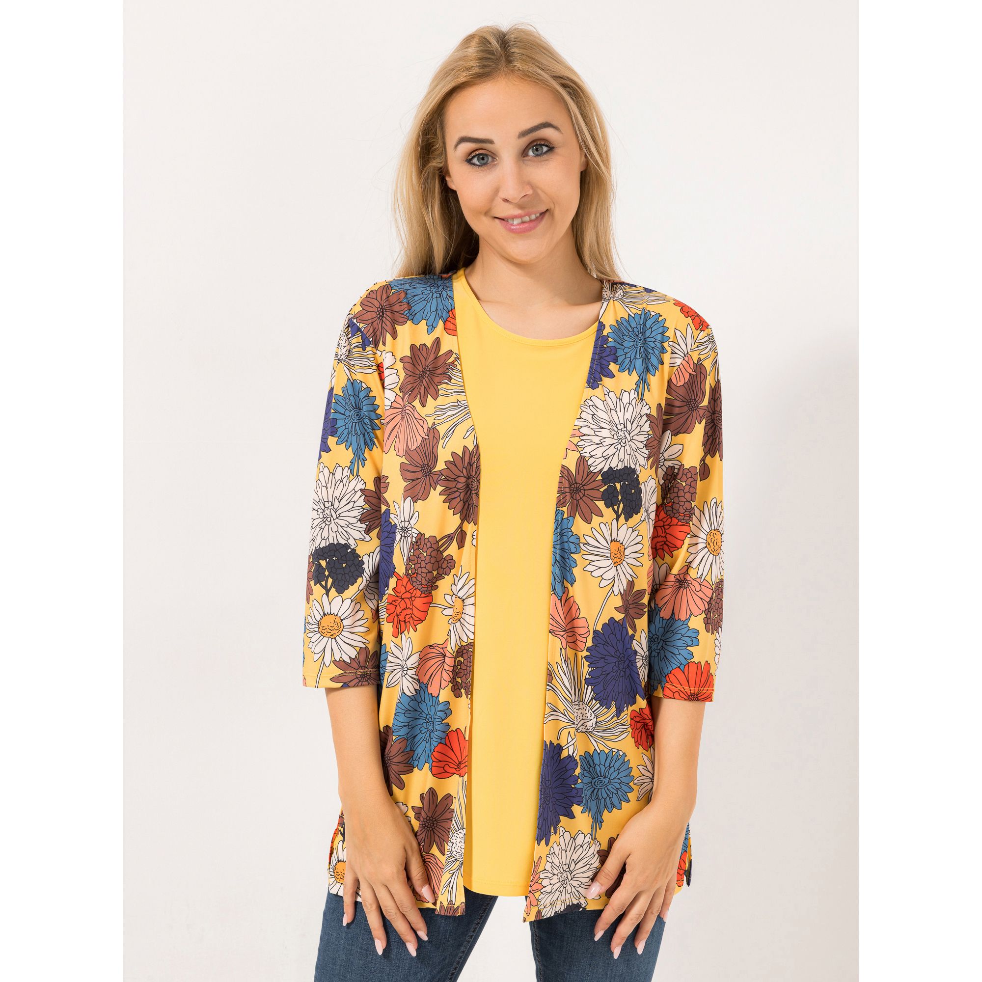 IN-PRINT Twinset Shirt 1/2-Arm, Jacke 3/4-Arm leger-weit