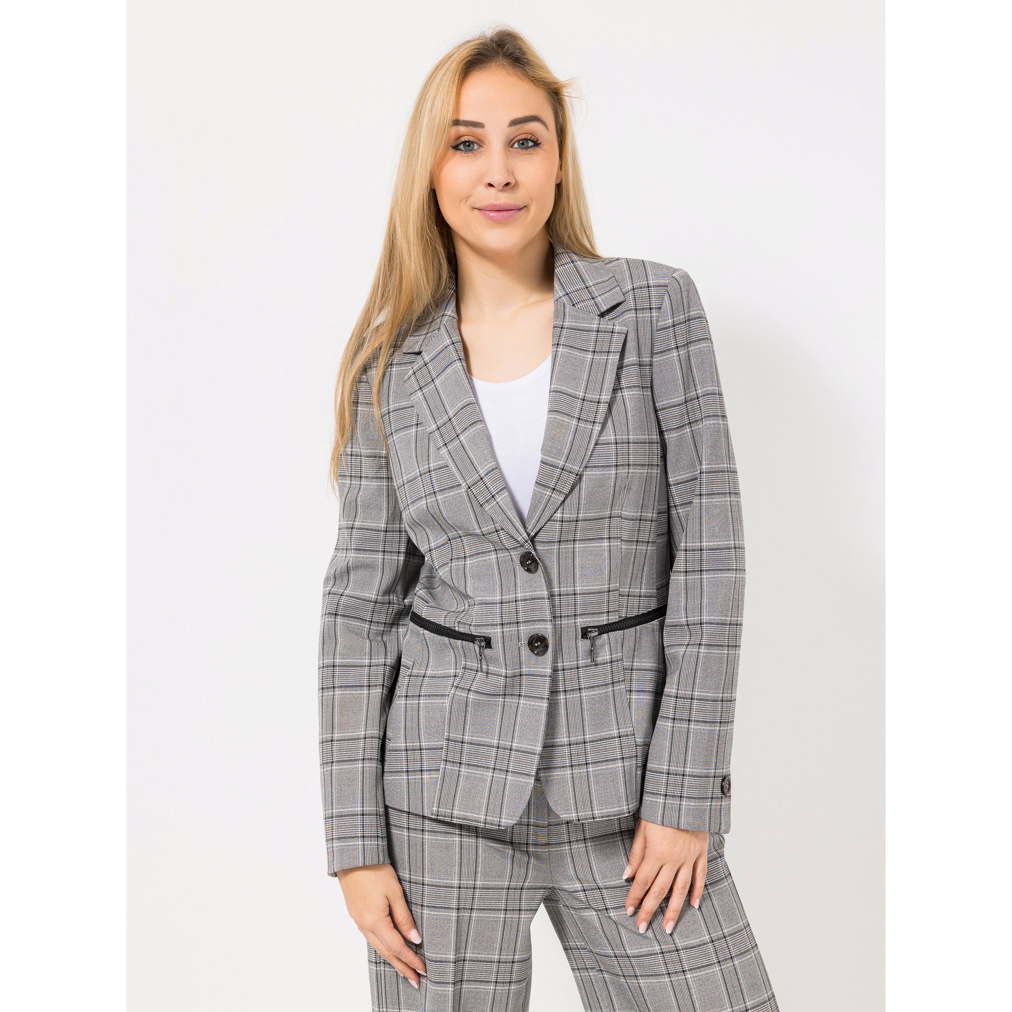 BASLER® Blazer, 1/1-Arm Leicht Tailliert Schulterpolster Reverskragen