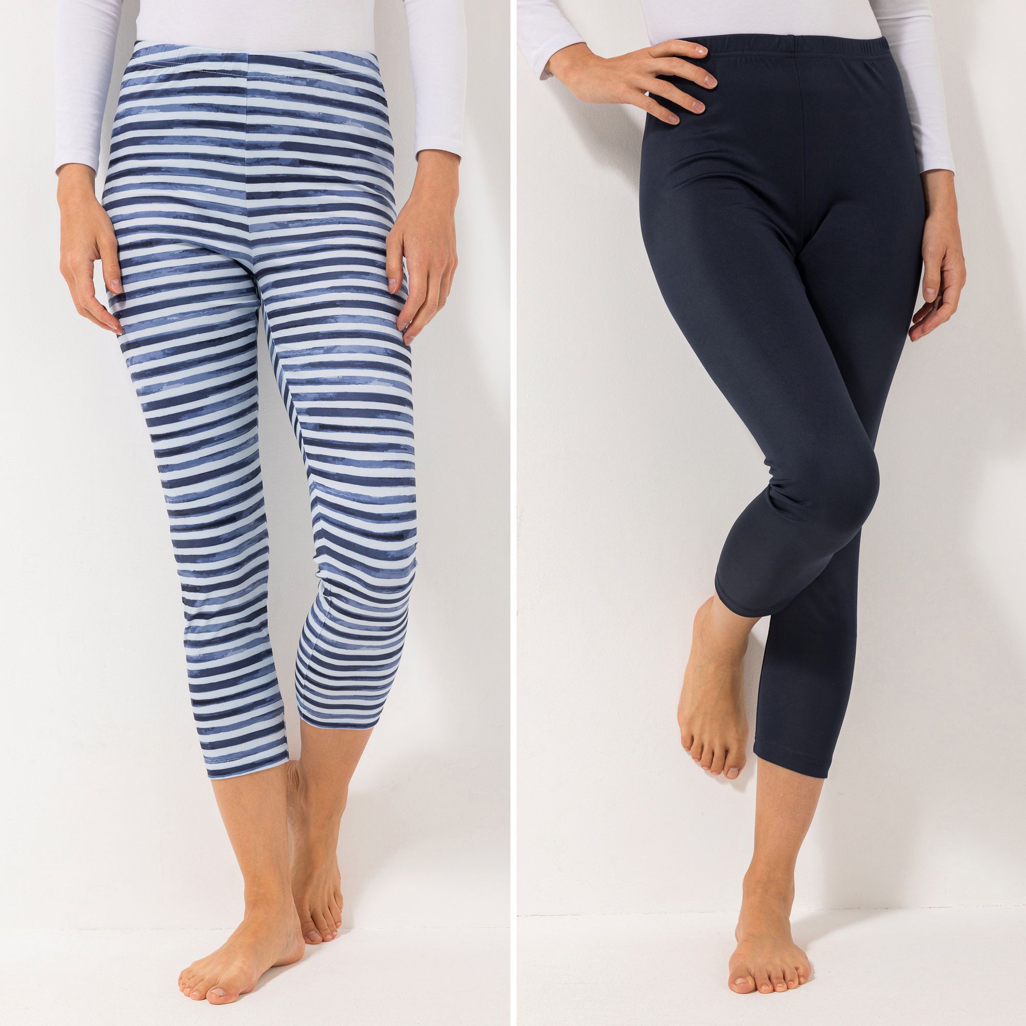 JERYMOOD HOMEWEAR 2 Leggings Mikrofaser 1x bedruckt 1x uni