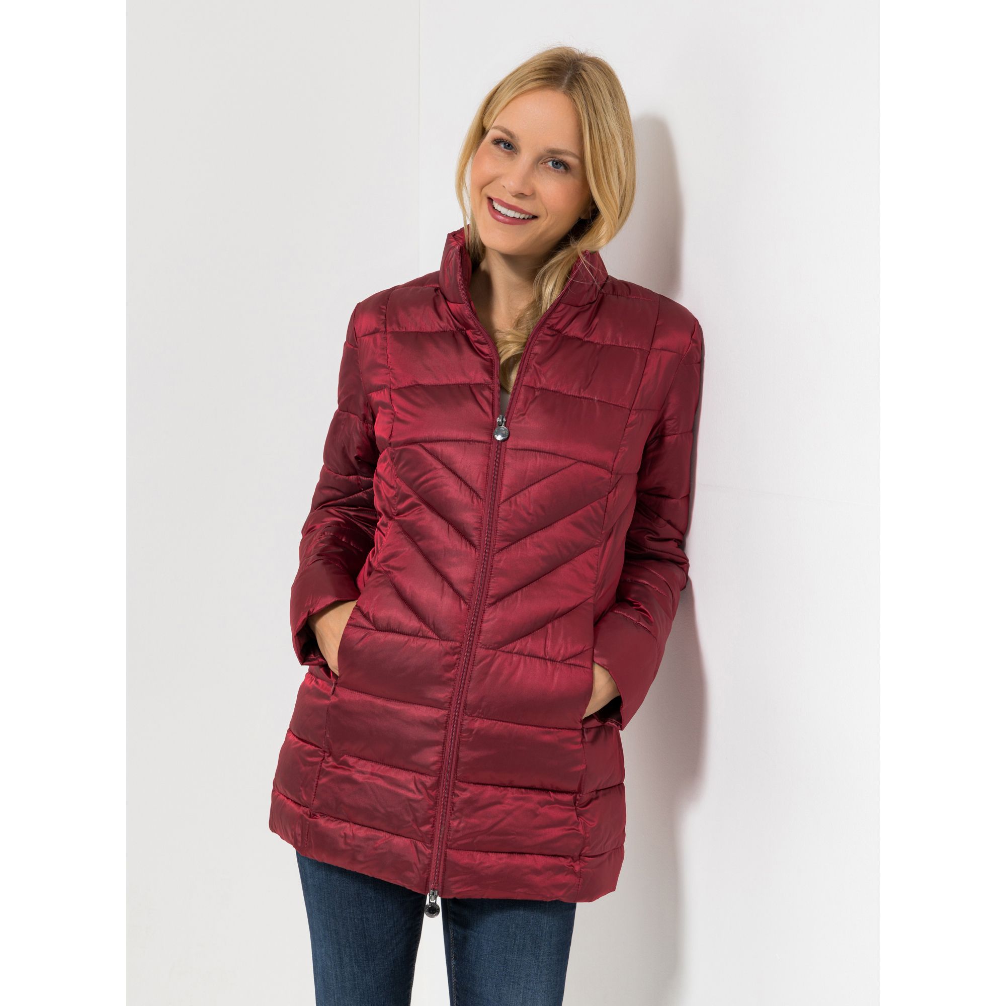 CENTIGRADE Steppjacke Stehkragen 2-Wege-Zipper Einschubtaschen