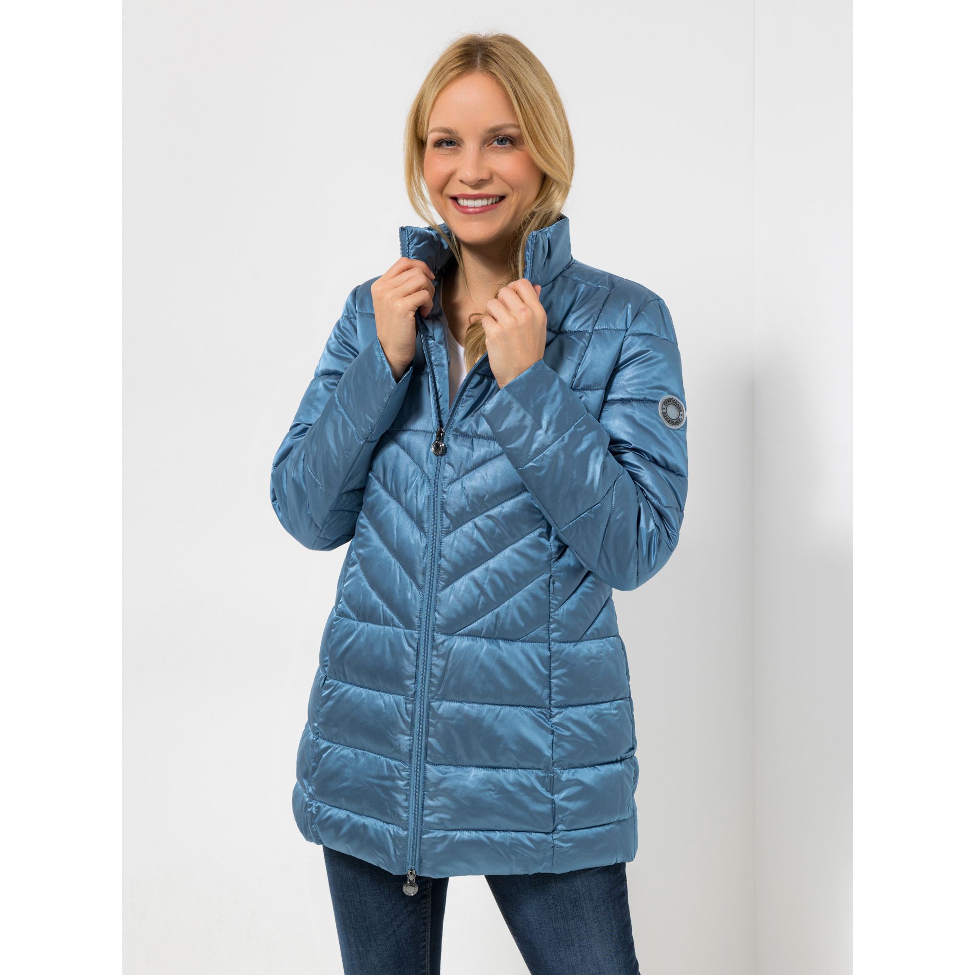 CENTIGRADE Steppjacke Stehkragen 2-Wege-Zipper Einschubtaschen