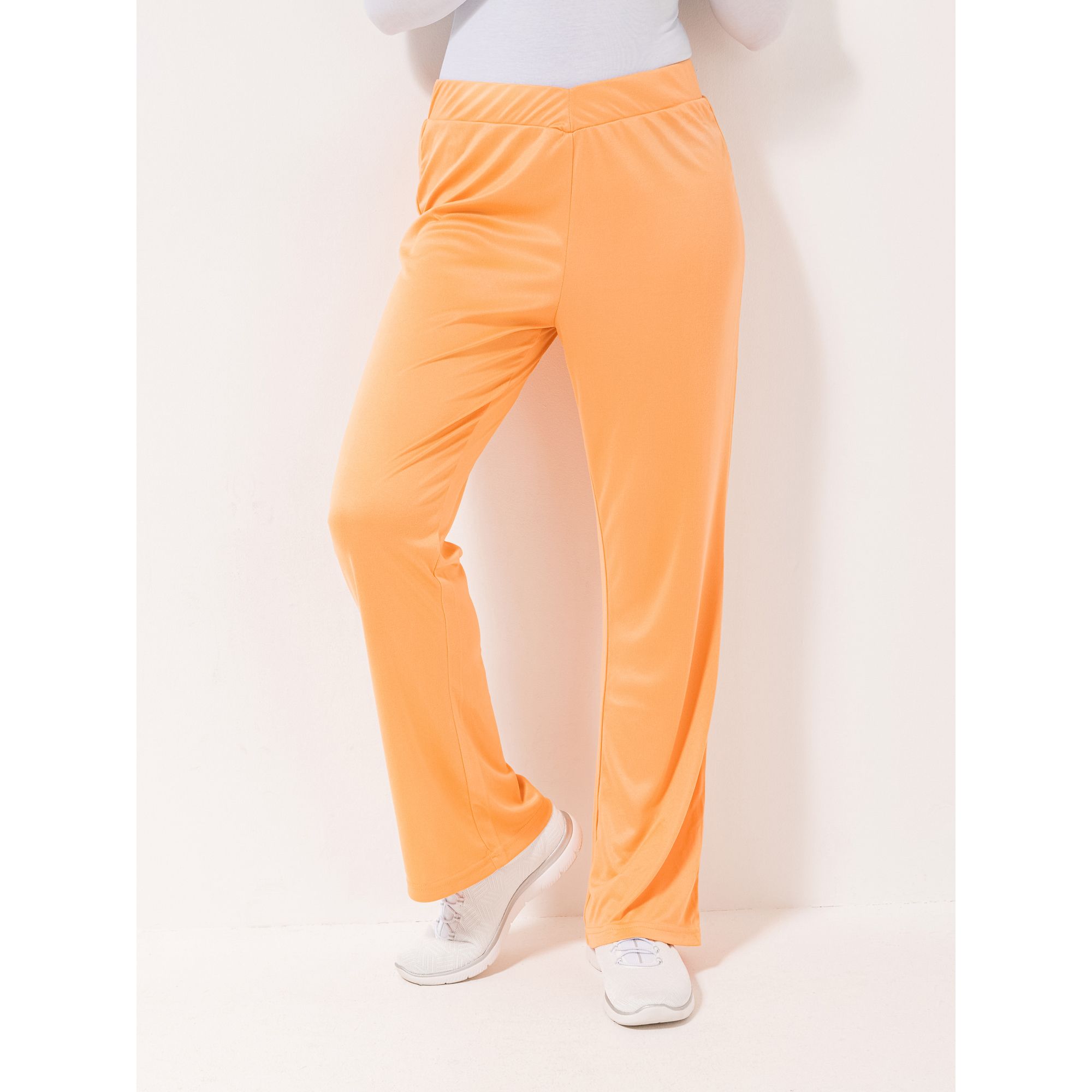 JERYMOOD HOMEWEAR Hose, 1/1-Länge Mikrofaser Flared Rundumdehnband