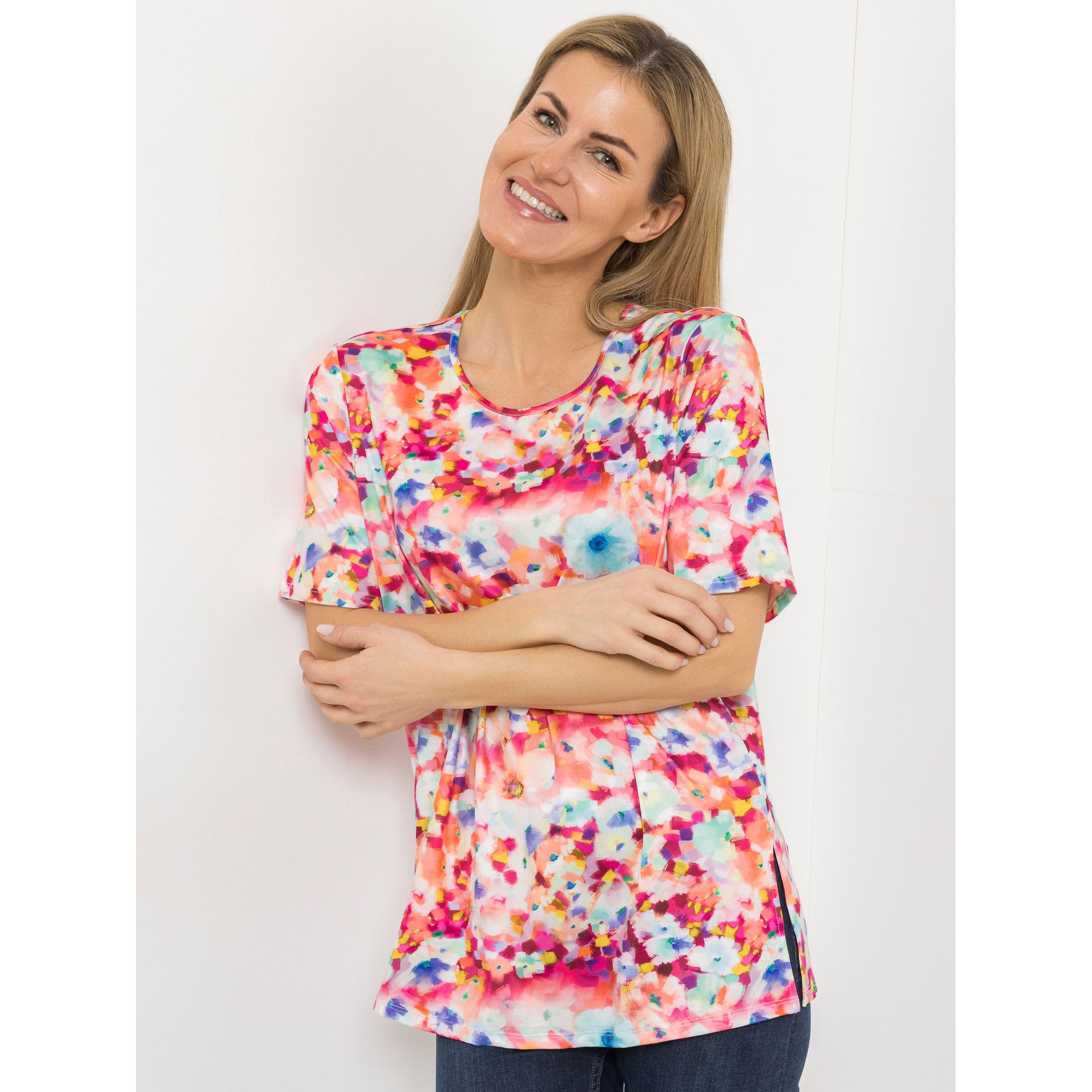 IN-PRINT Shirt 1/2-Arm Rundhalsausschnitt bedruckt