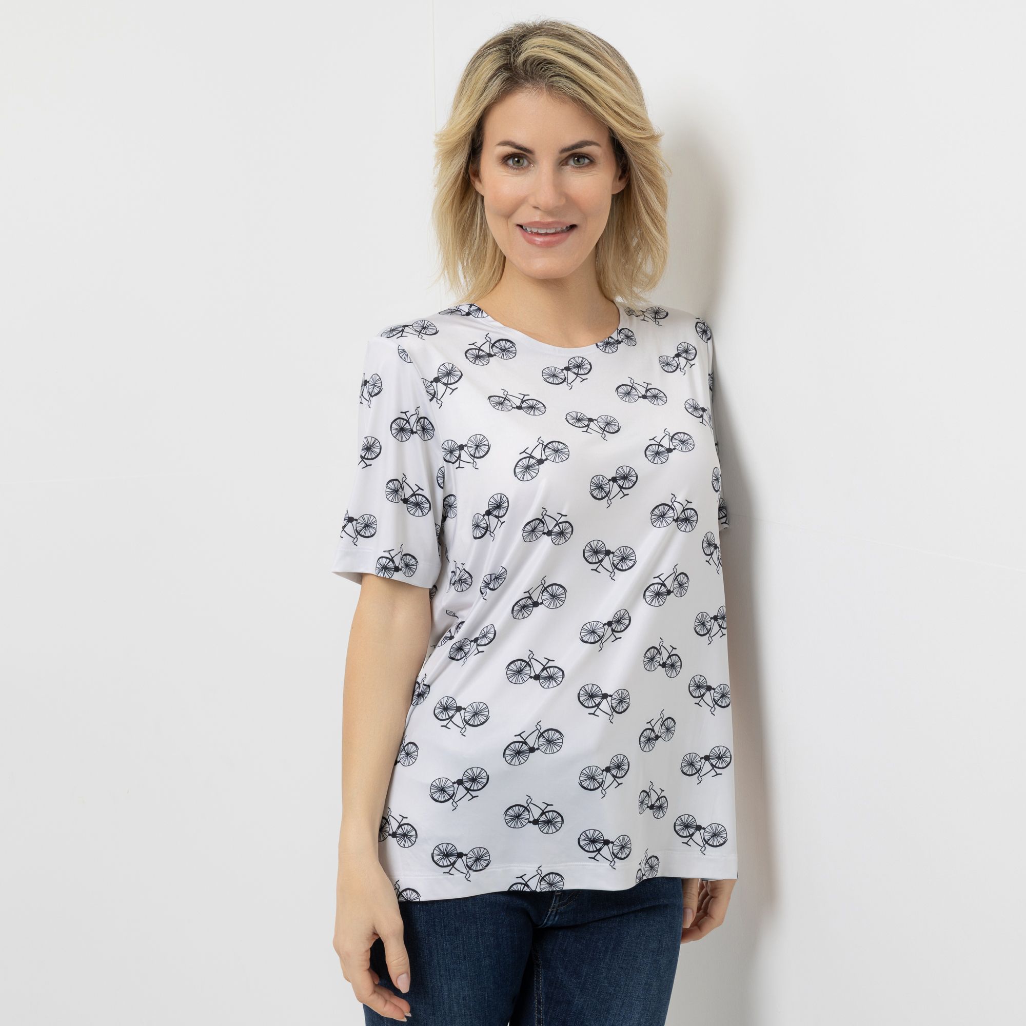 IN-PRINT Shirt, 1/2-Arm Seitenschlitze