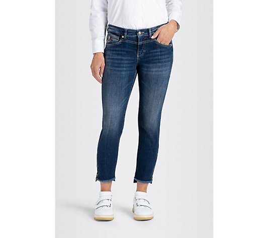 MAC Jeans Rich Slim Chic 5-Pocket-Style offener Saum mit Reißverschluss