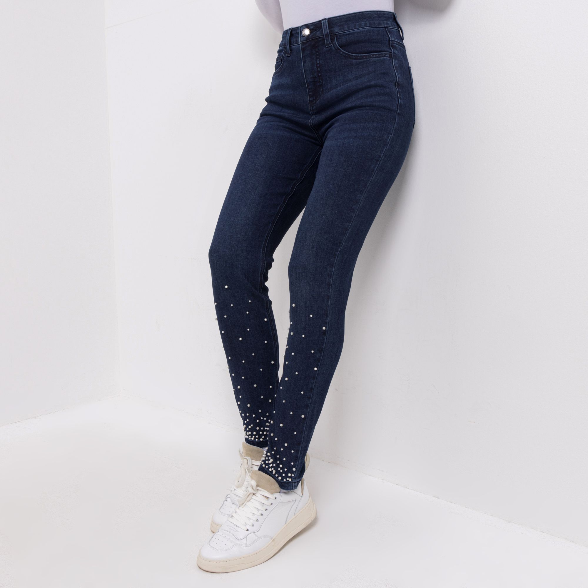 VIA MILANO Jeans, knöchellang 5-Pocket-Style 28% REPREVE®Fasern schmales Bein