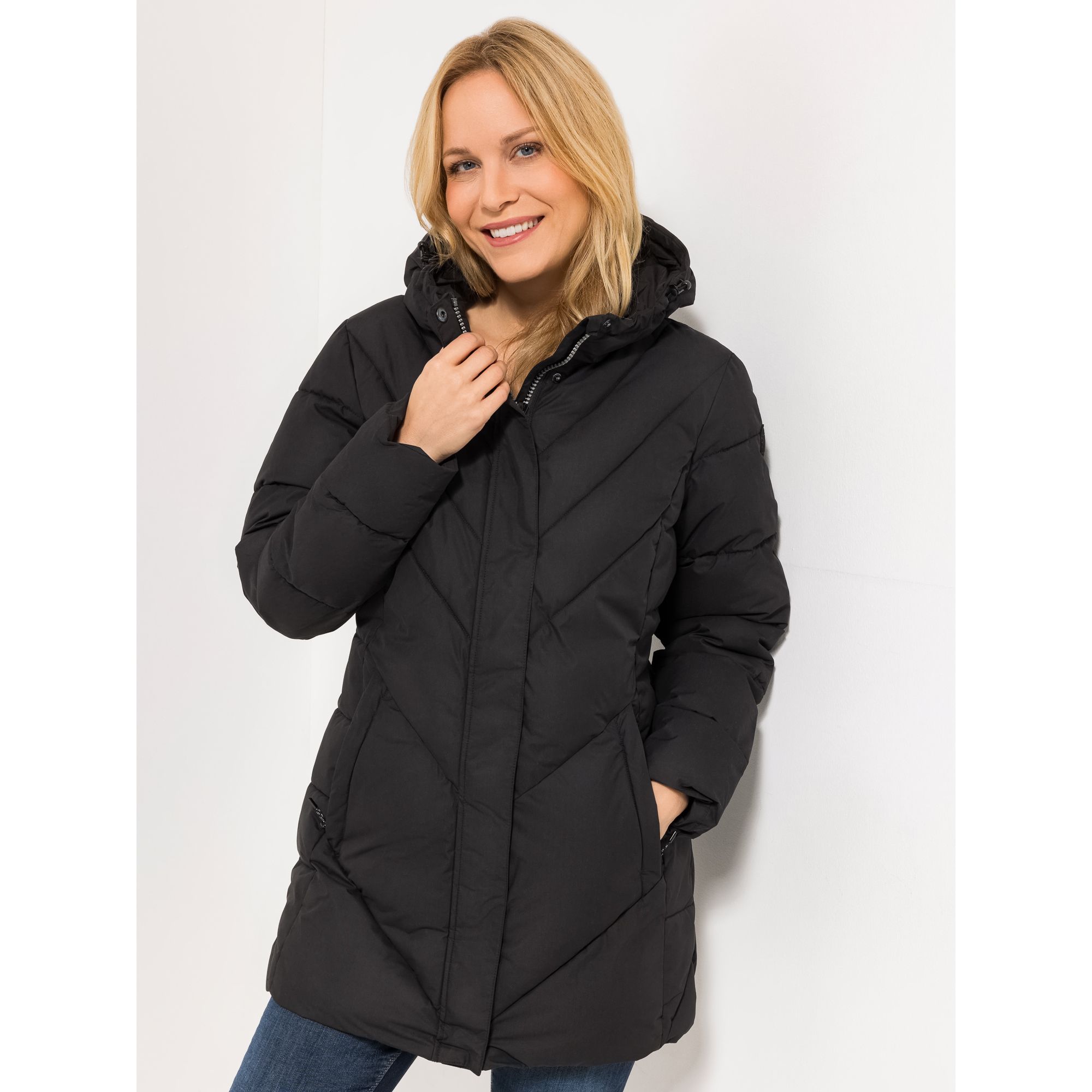 CENTIGRADE ACTIVE Funktionssteppjacke angeschnittene Kapuze Eingrifftaschen wasserabweisend