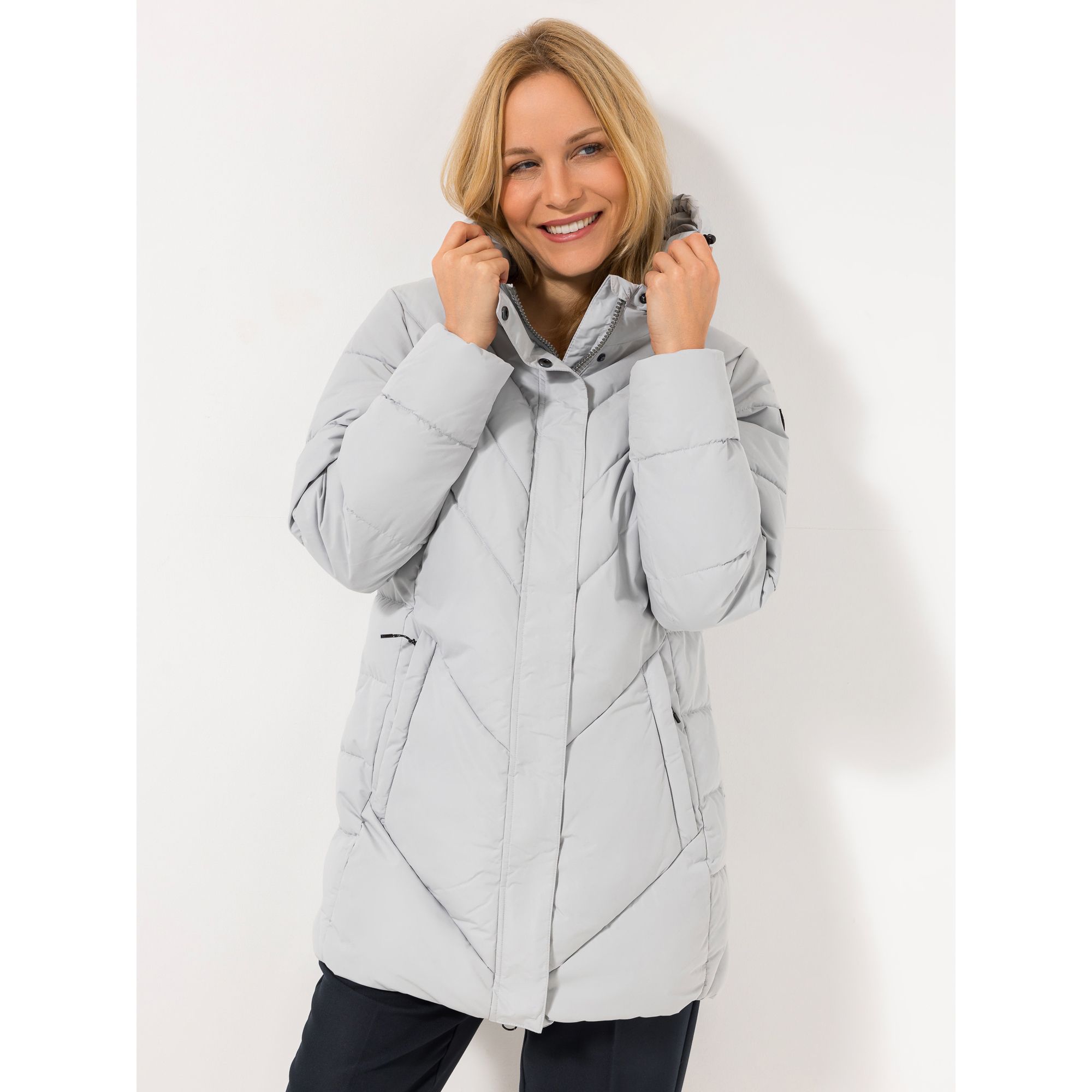 CENTIGRADE ACTIVE Funktionssteppjacke angeschnittene Kapuze Eingrifftaschen wasserabweisend