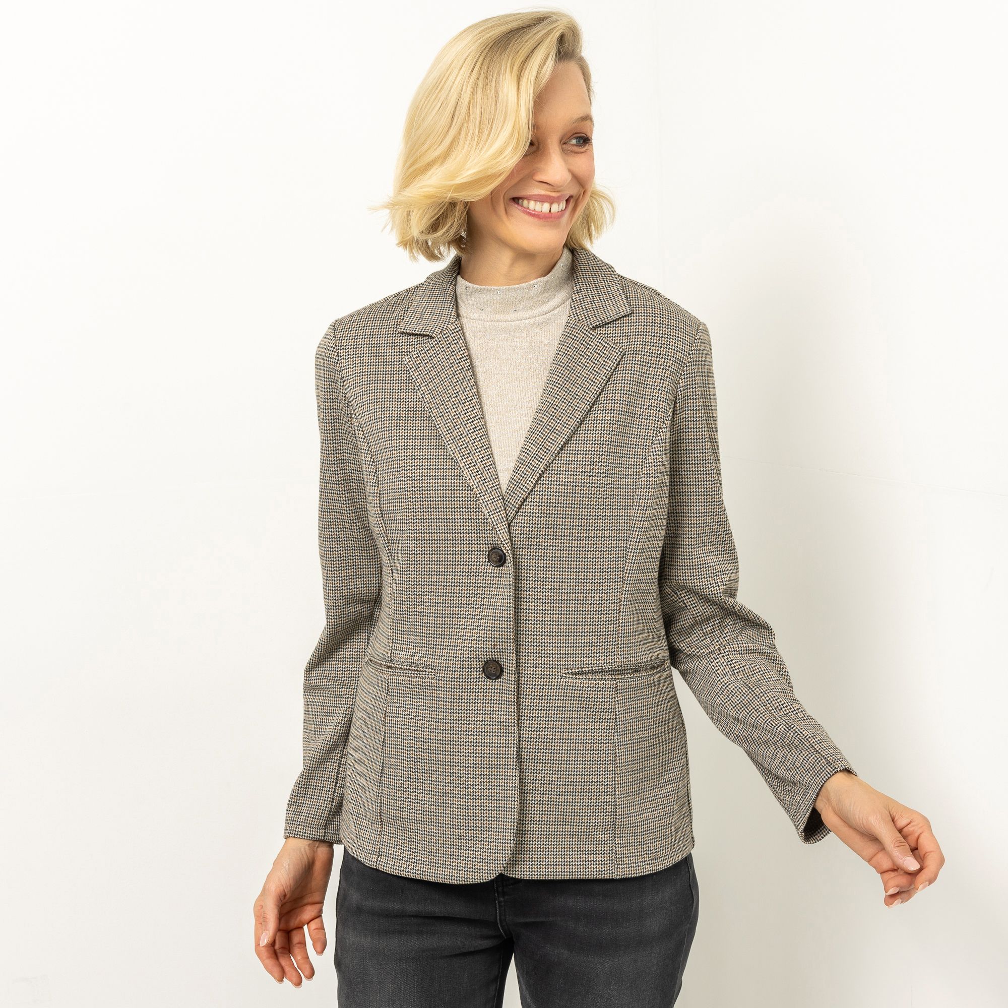 VIA MILANO Blazer Reverskragen Fronttaschen figurumspielend