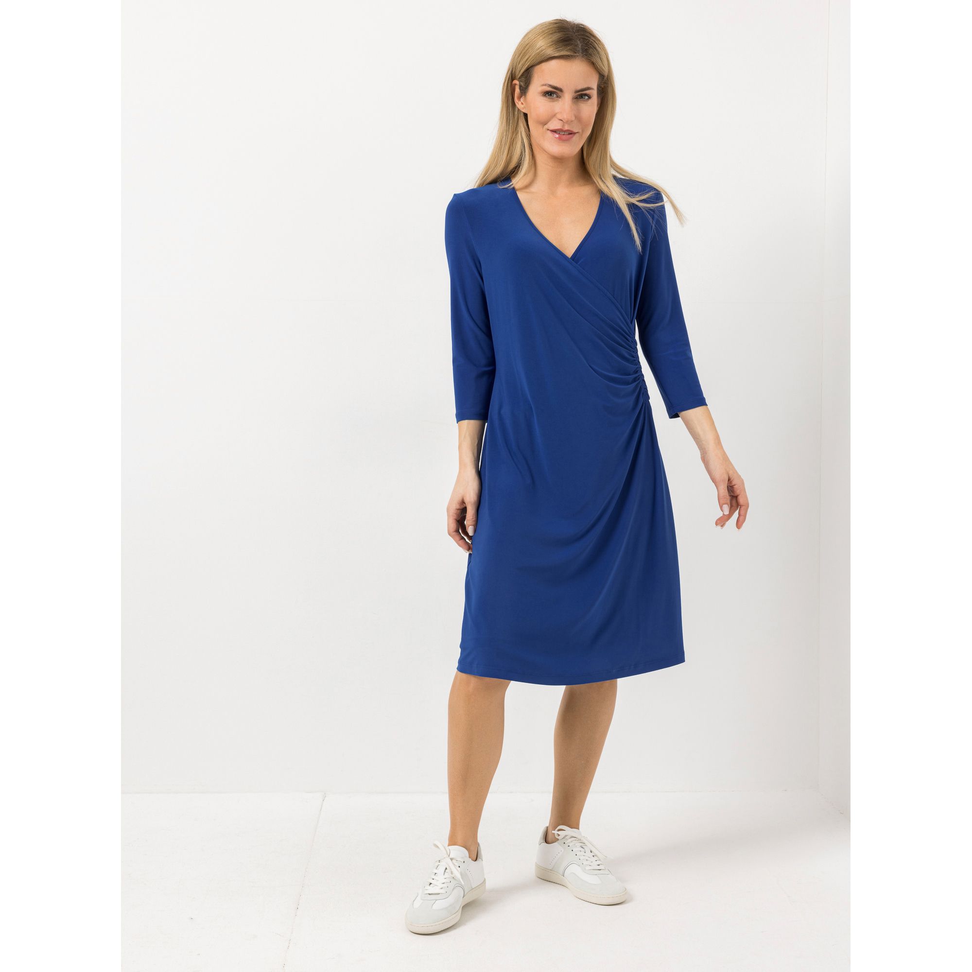 AMINATI® Kleid, 3/4-Arm V-Ausschnitt Wickeloptik figurumspielend