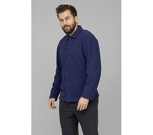 MEN'S TOUCH Shirt, 1/1-Arm Flanell Fleece Hemd-Kragen Knopfleiste