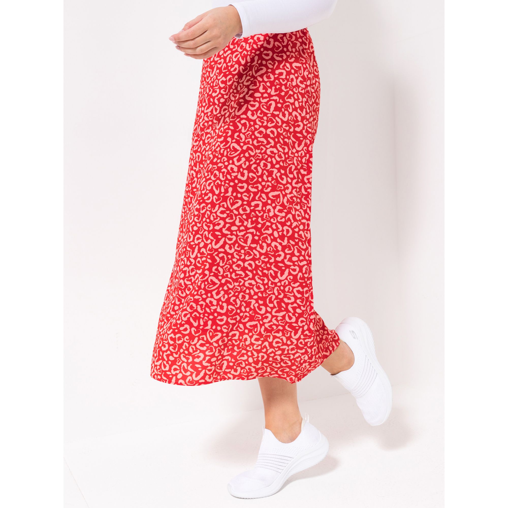 LOVELY SISTERS® Rock Gummibund Rückseite Allover-Druck leicht ausgestellt