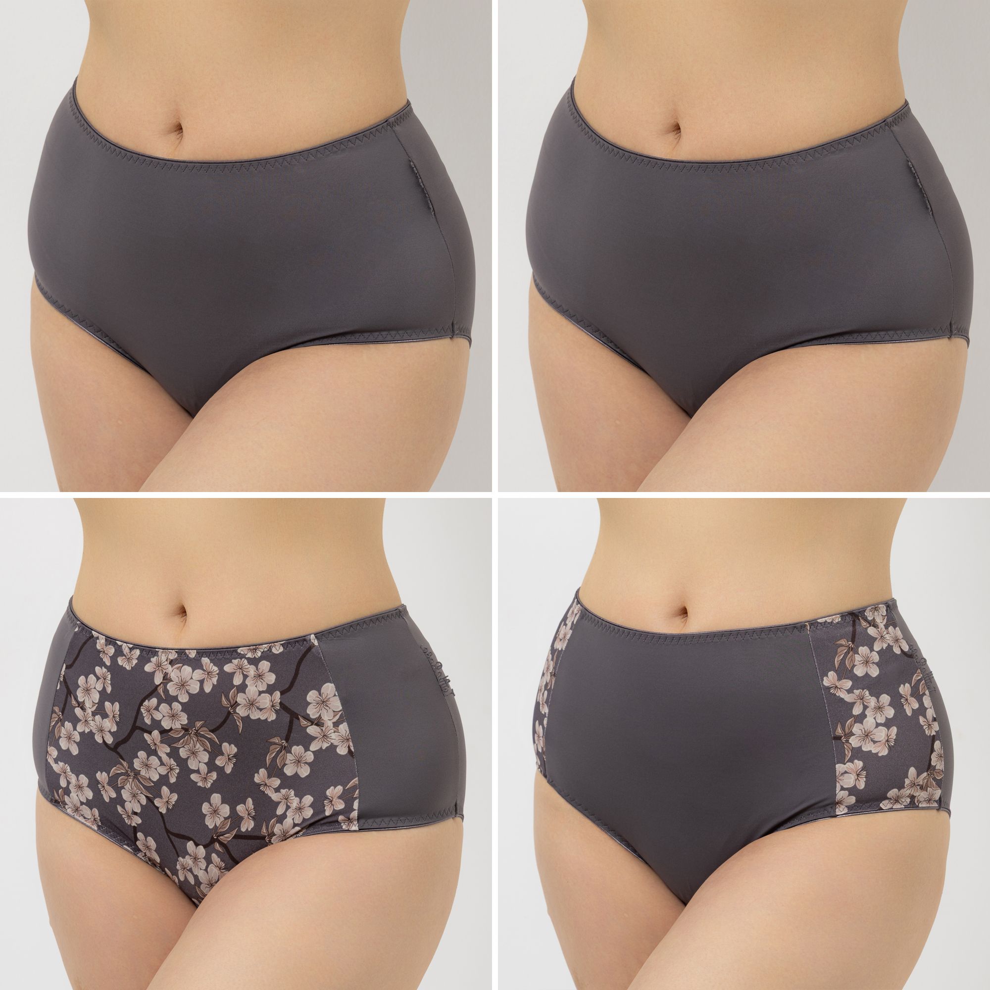 LITTLE ROSE 4 Midislips Mikrofasermischung 2x bedruckt, 2xuni