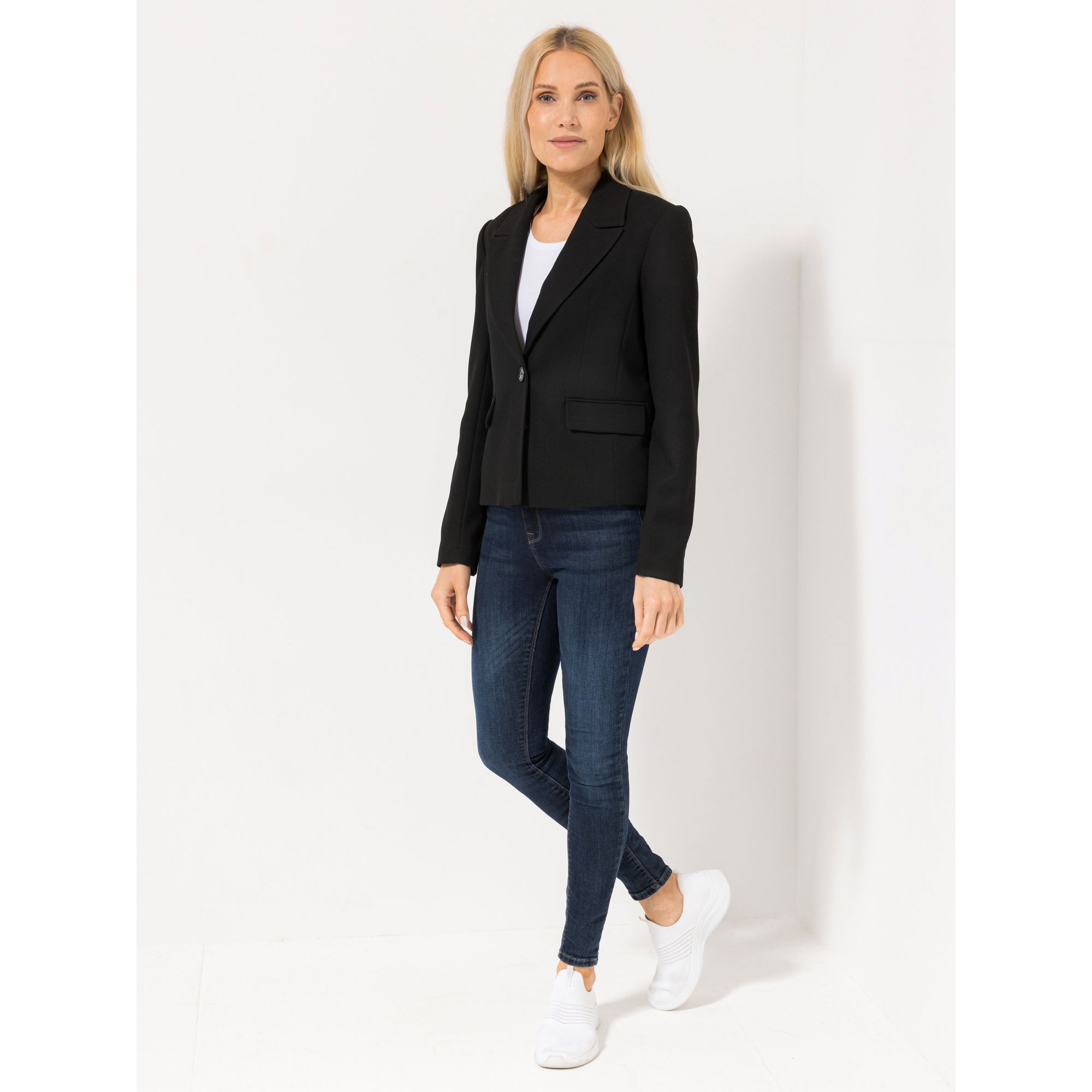 LOVELY SISTERS® Blazer, 1/1-Arm Reverskragen Paspeltaschen Brustleistentasche