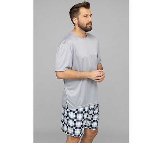 MEN'S TOUCH Pyjama, 1/2-Arm Mikrofaser, Milo Shorty, bedruckt