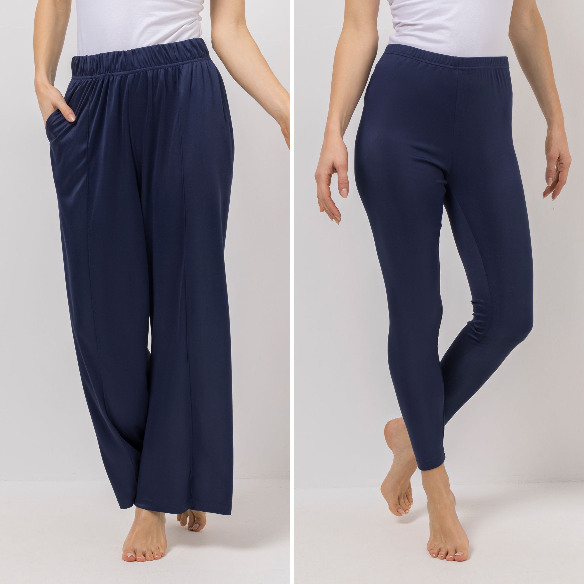 JERYMOOD HOMEWEAR Hose und Leggings Mikrofaser Rundumdehnbund uni