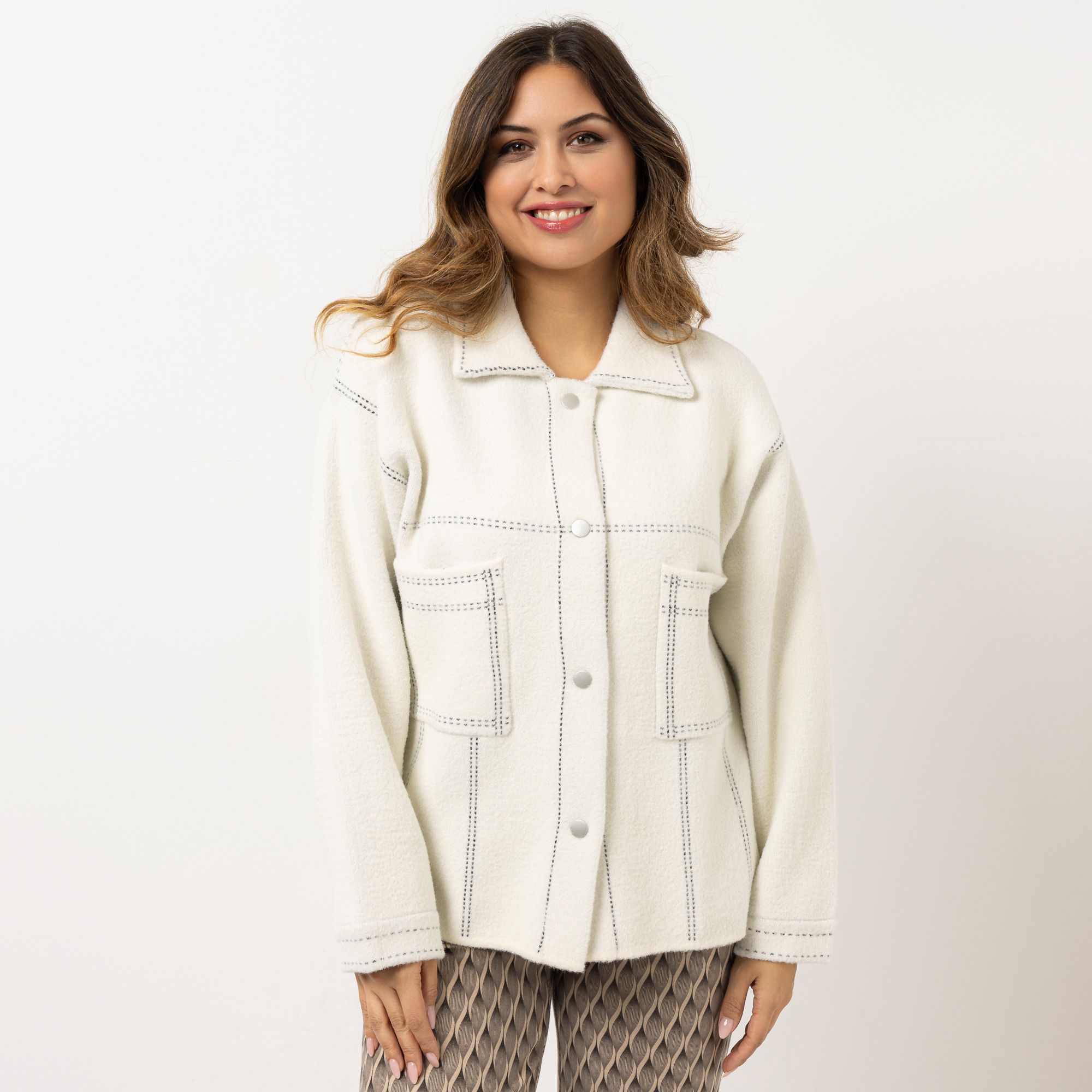  CASHMASOFT Cardigan Knopfleiste Cashmeregriff aufgesetzte Taschen