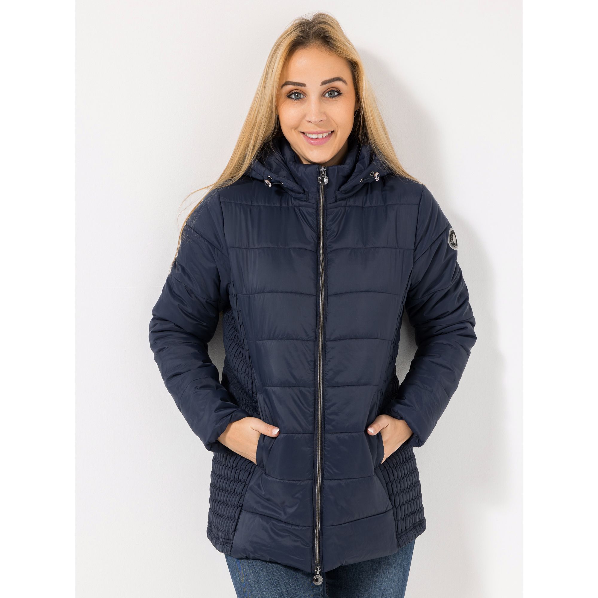 CENTIGRADE Steppjacke abnehmbare Kapuze Einschubtaschen Steppmusterdetails