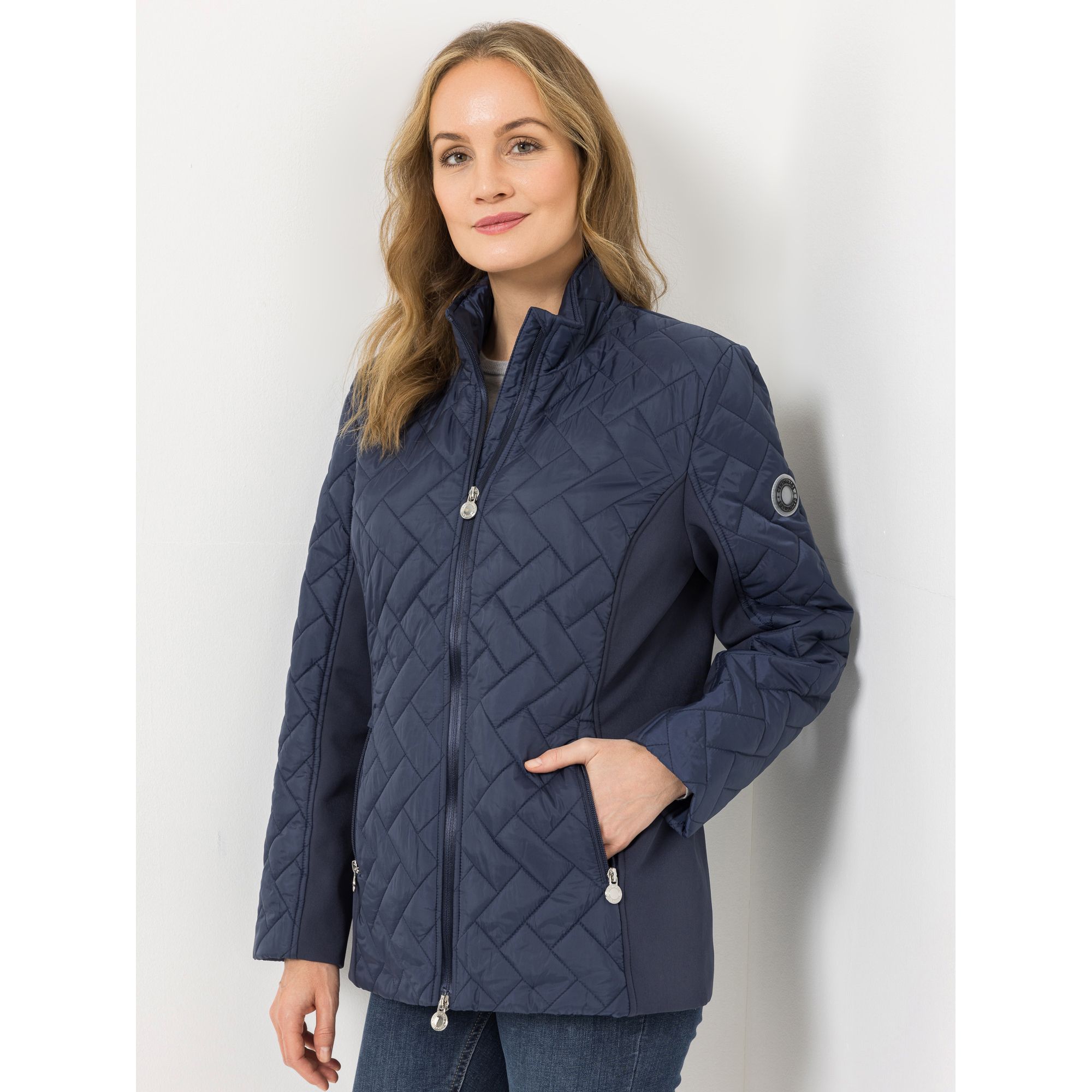 CENTIGRADE Steppjacke Stehkragen 2.Wege-Reißverschluss Reißverschlusstaschen