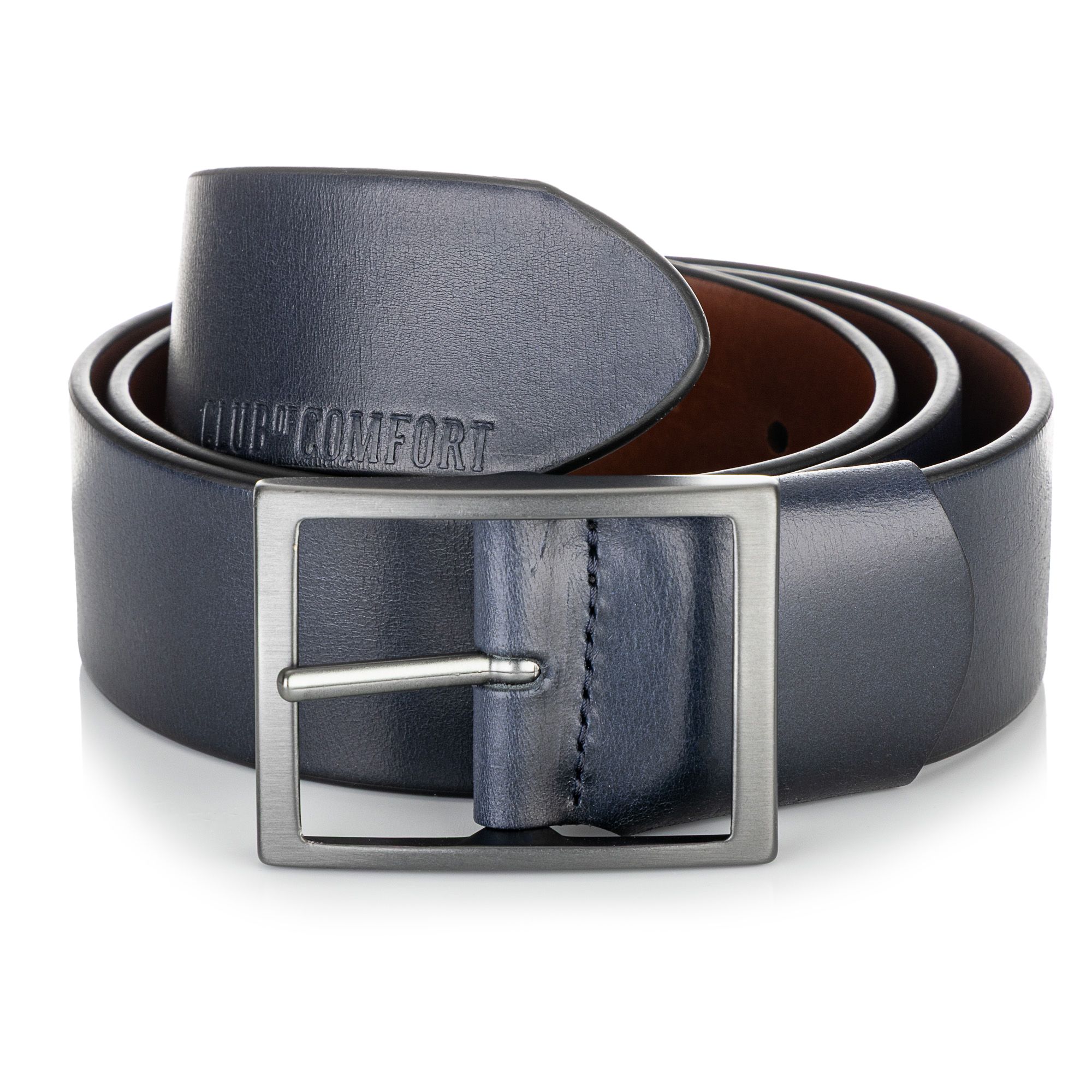 CLUB OF COMFORT® Herrengürtel echt Leder beidseitig nutzbar sportive Schnalle