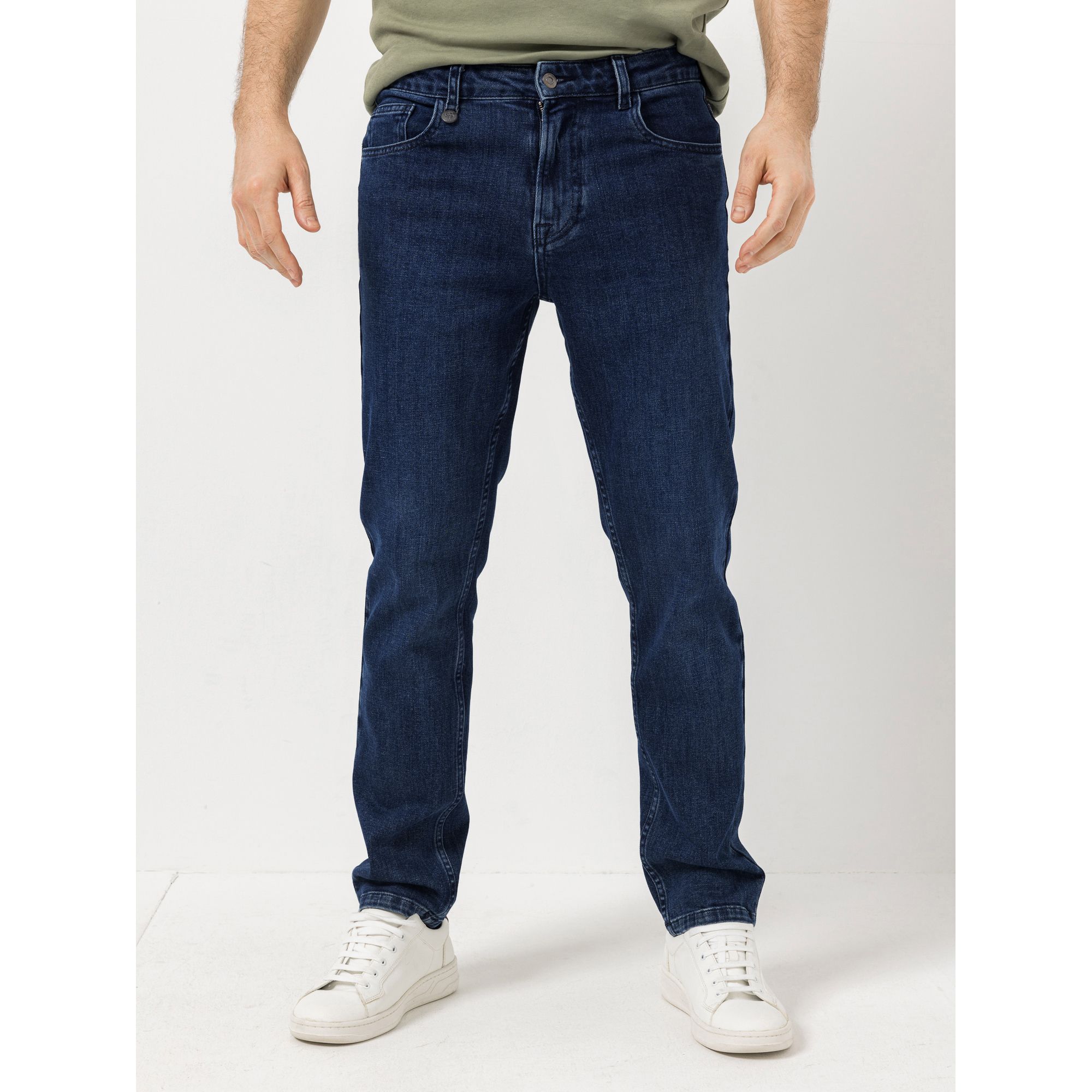 AMINATI® Herren-Jeans 5-Pocket-Style Stickerei elastische Ware