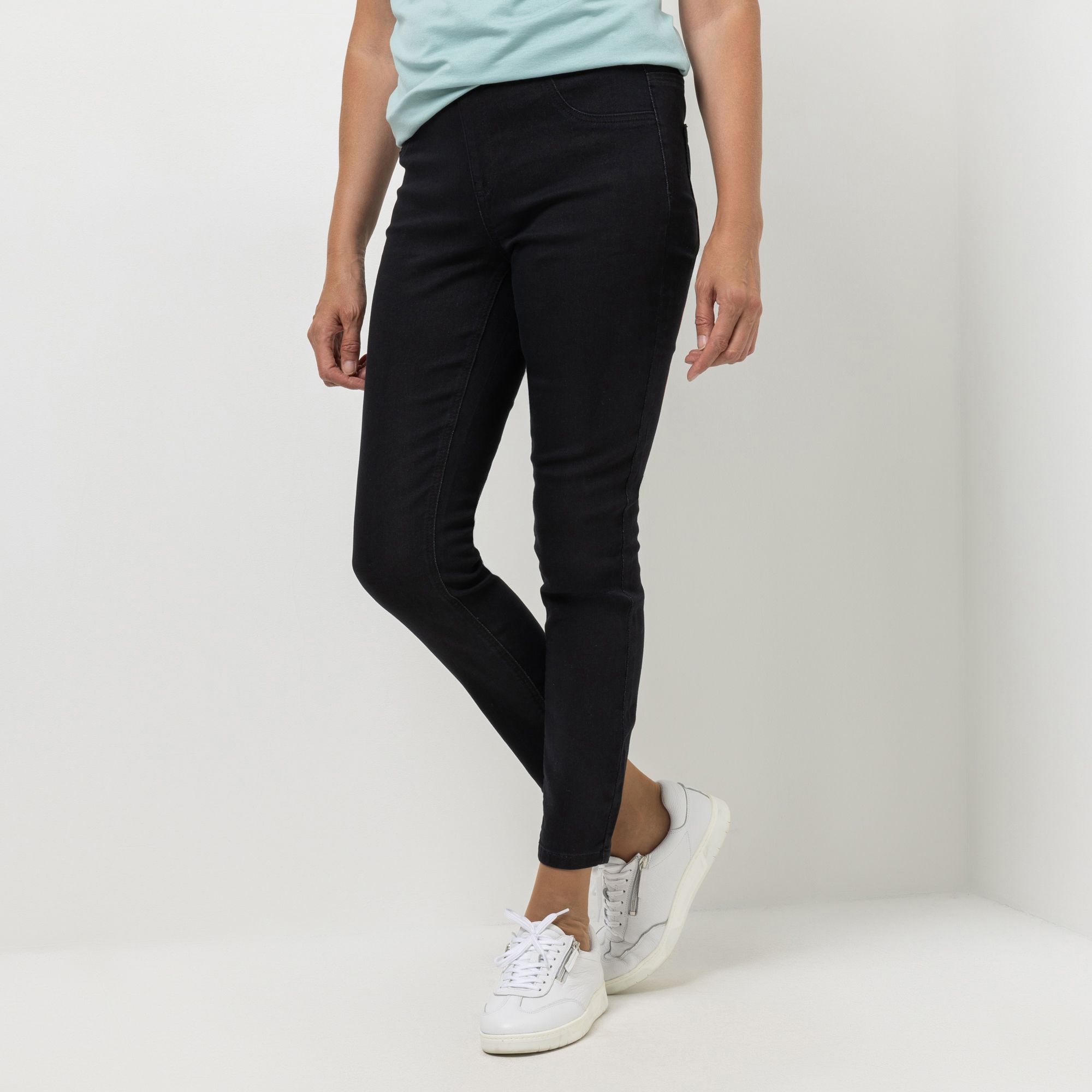DENIM & CO. Jeggings, knöchellang elastische Ware Rundumdehnbund sehr schmales Bein