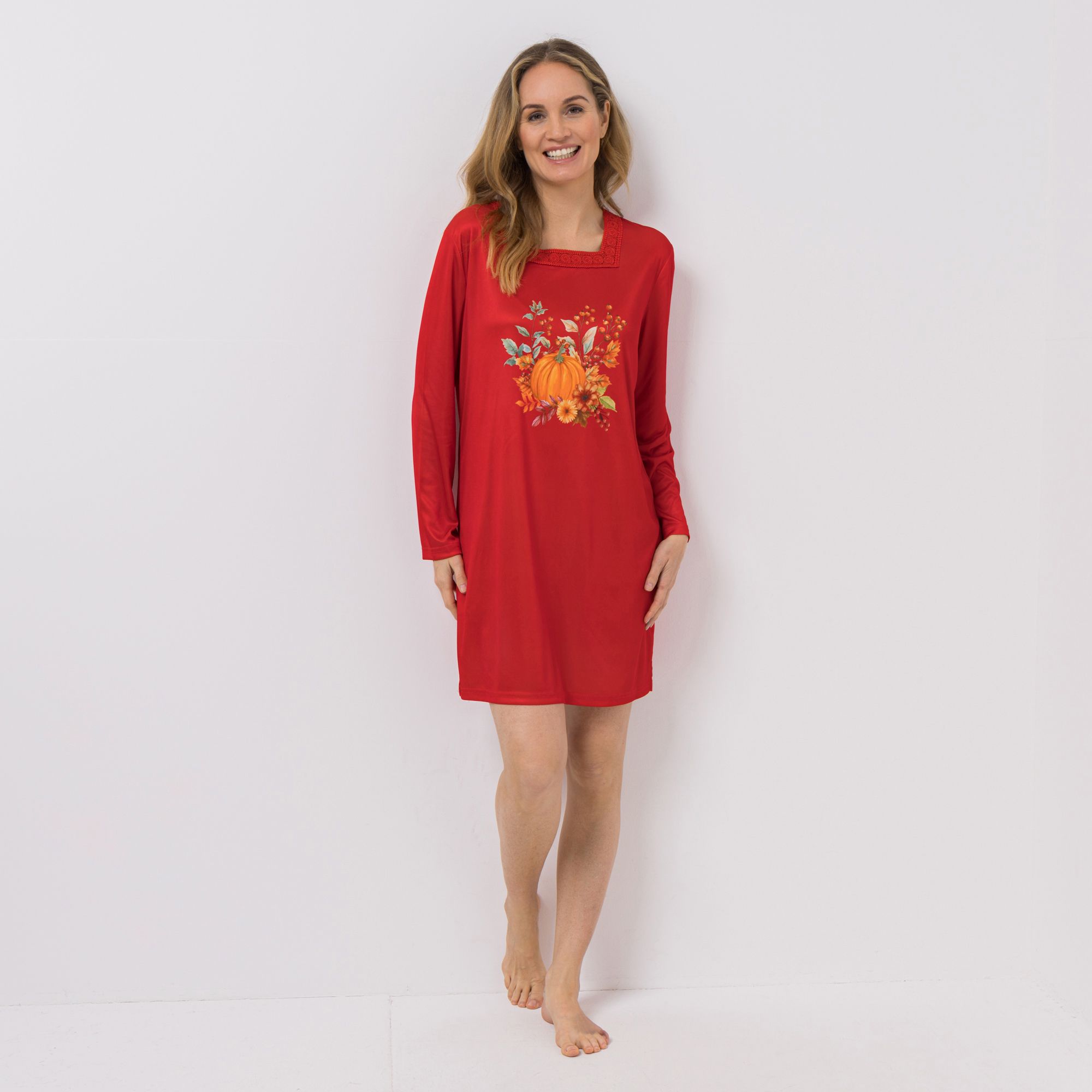 LITTLE ROSE Big Shirt, 1/1-Arm Mikrofaser Seitenschlitze bedruckt