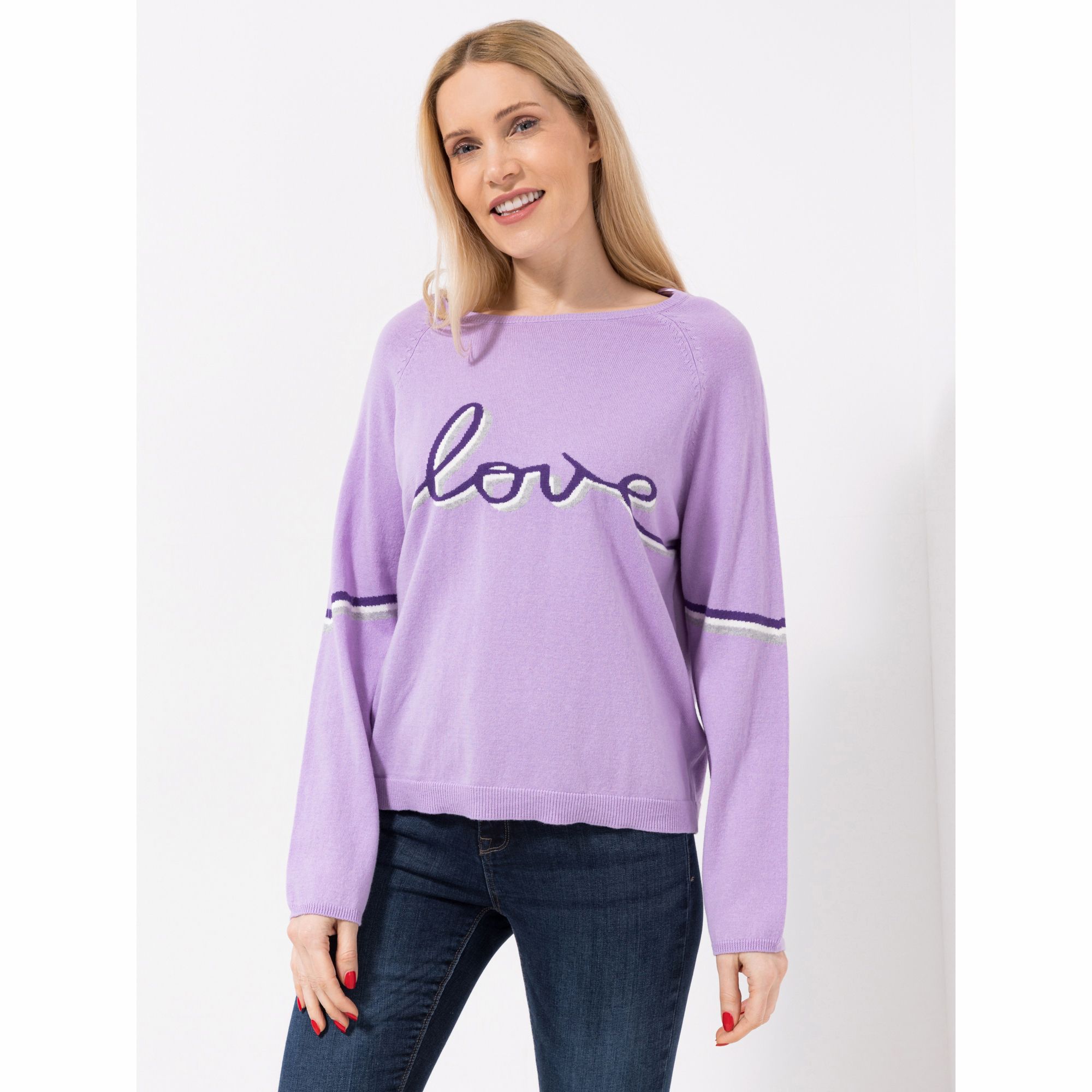 LIEBLINGSSTÜCK® Pullover, 1/1-Arm Rundhalsausschnitt Raglangärmel Intarsie