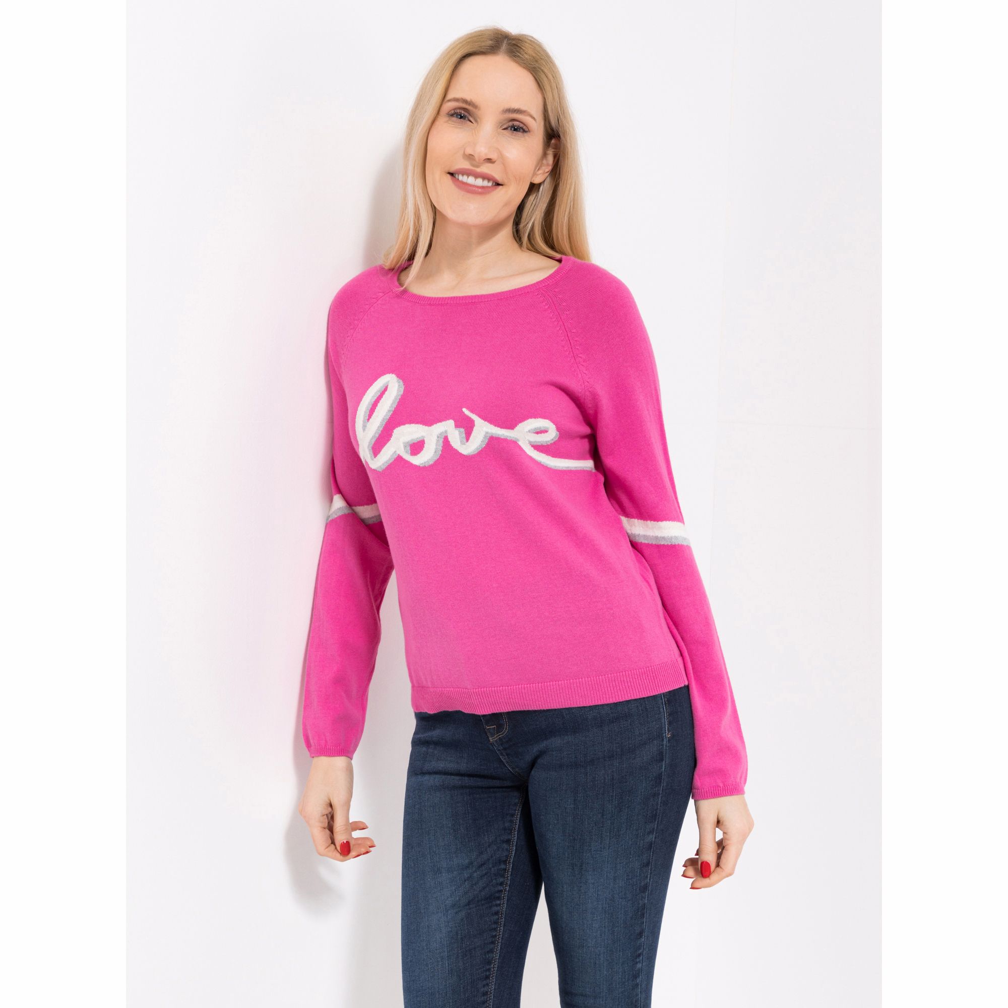 LIEBLINGSSTÜCK® Pullover, 1/1-Arm Rundhalsausschnitt Raglangärmel Intarsie