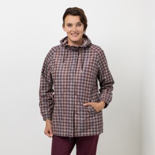 DENIM & CO. Regenjacke Kapuze 2-Wege-Reißverschluss wasserabweisend