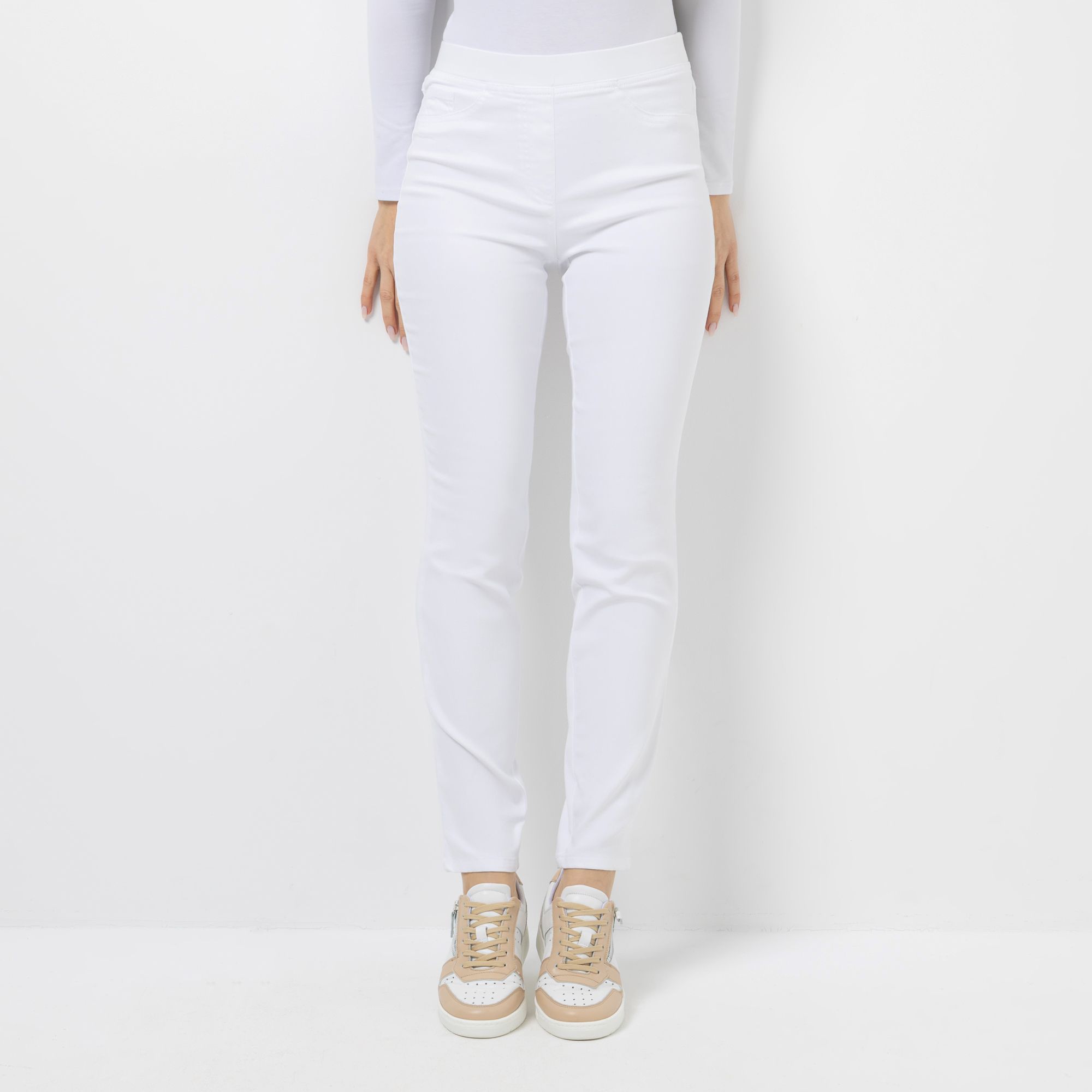 VIA MILANO Jeggings Vanessa langes Bein Rundumdehnbund enges Bein