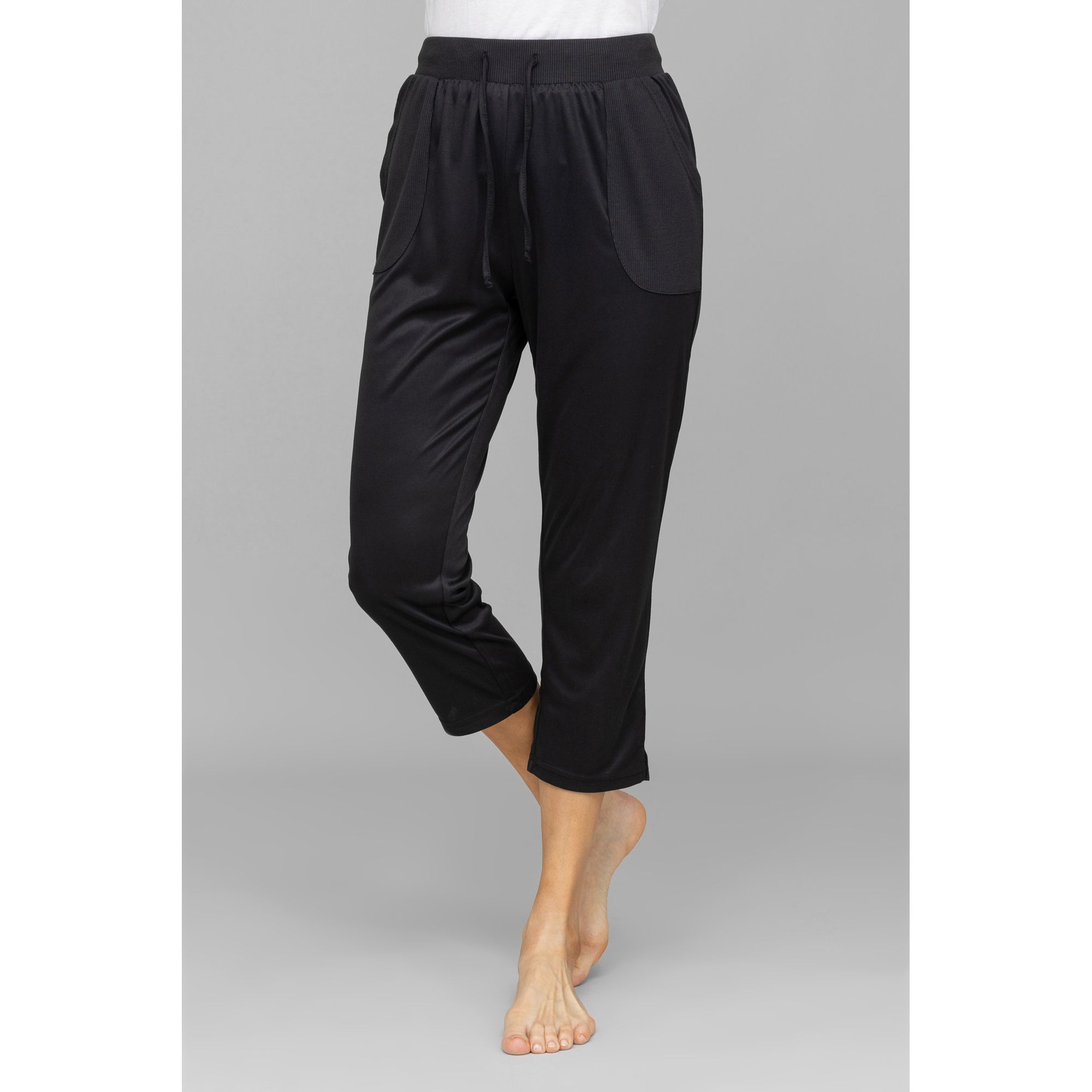 JERYMOOD HOMEWEAR 7/8-Hose Mikrofaser Slim Fit Rippdetails