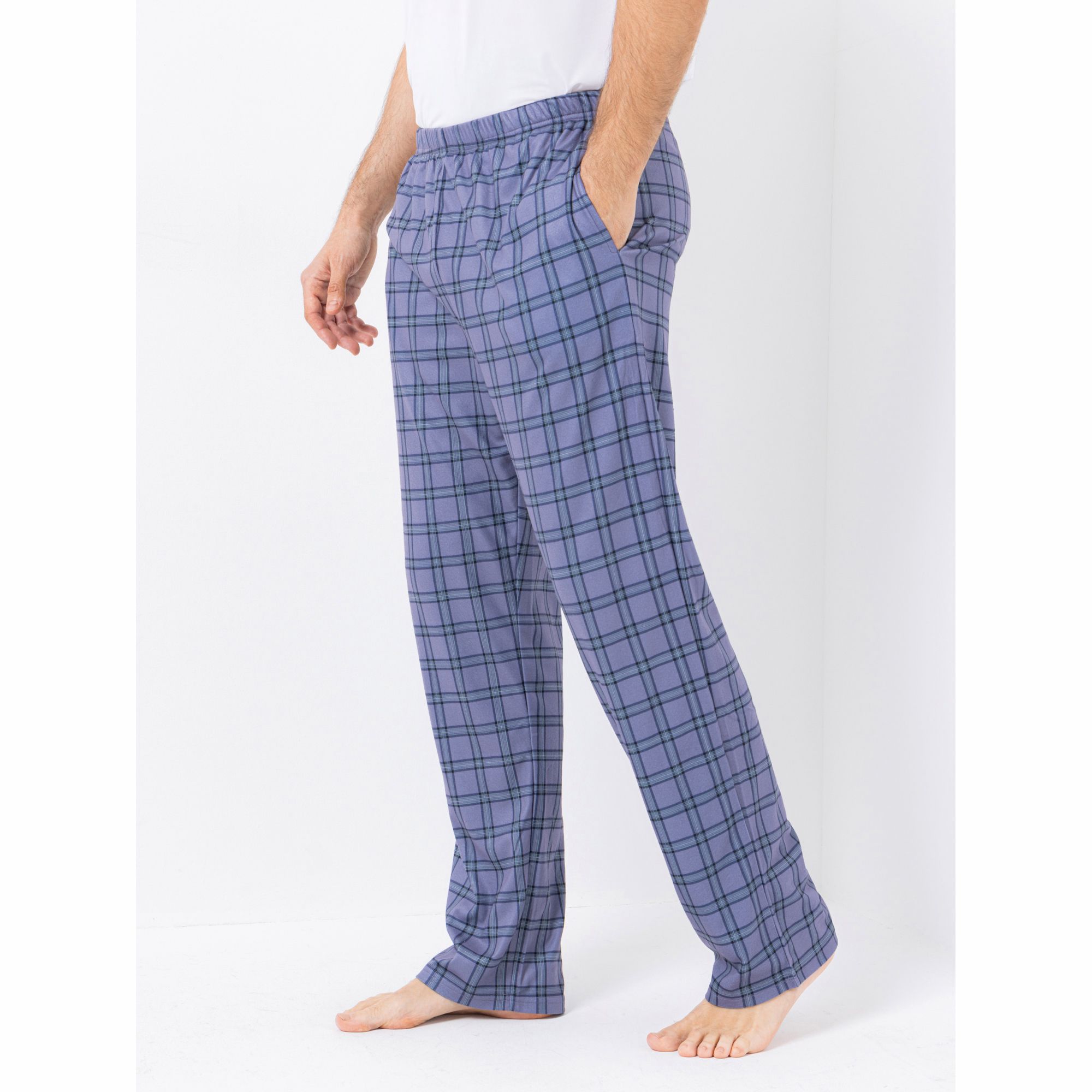 MEN'S TOUCH Pyjama Hose 1/1-Länge Mikrofaser Rundumdehnbund